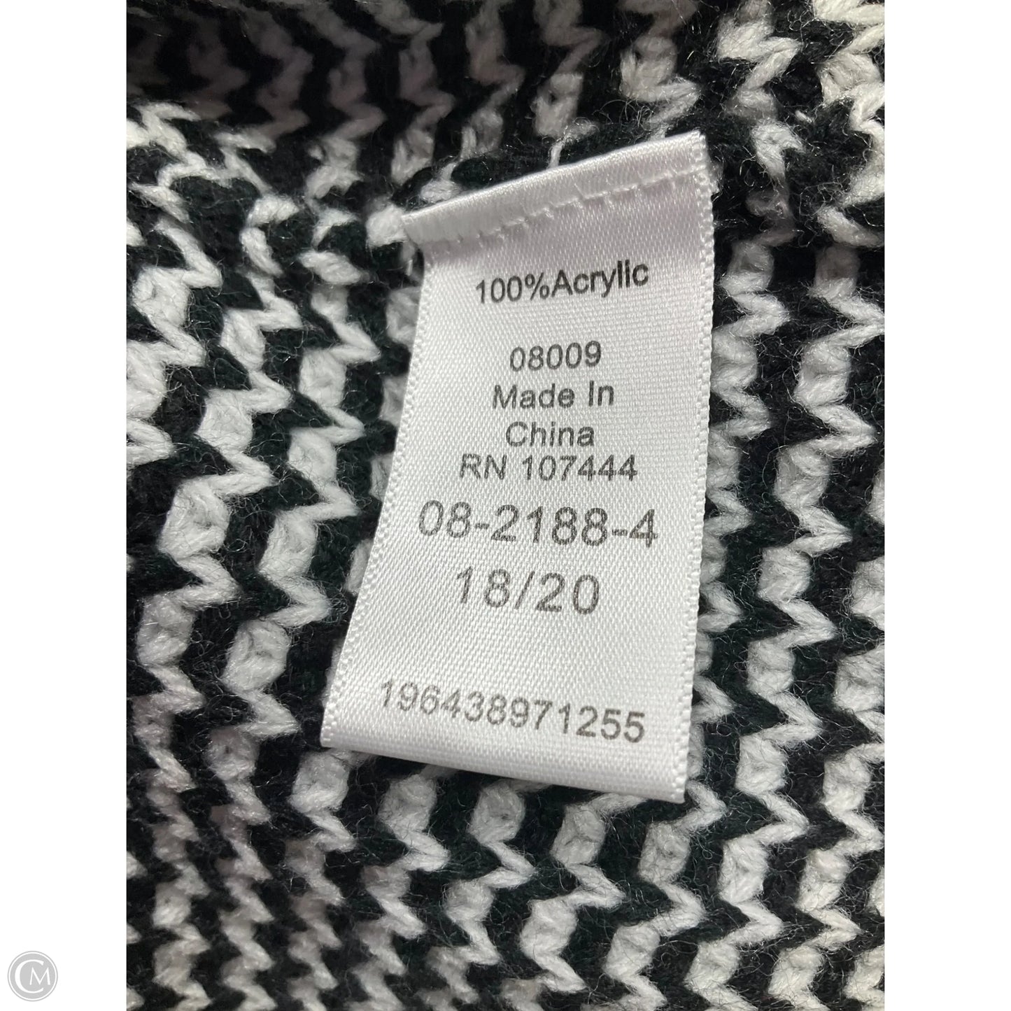 Sweater Cardigan By Jessica London In Checkered Pattern, Size: Xl