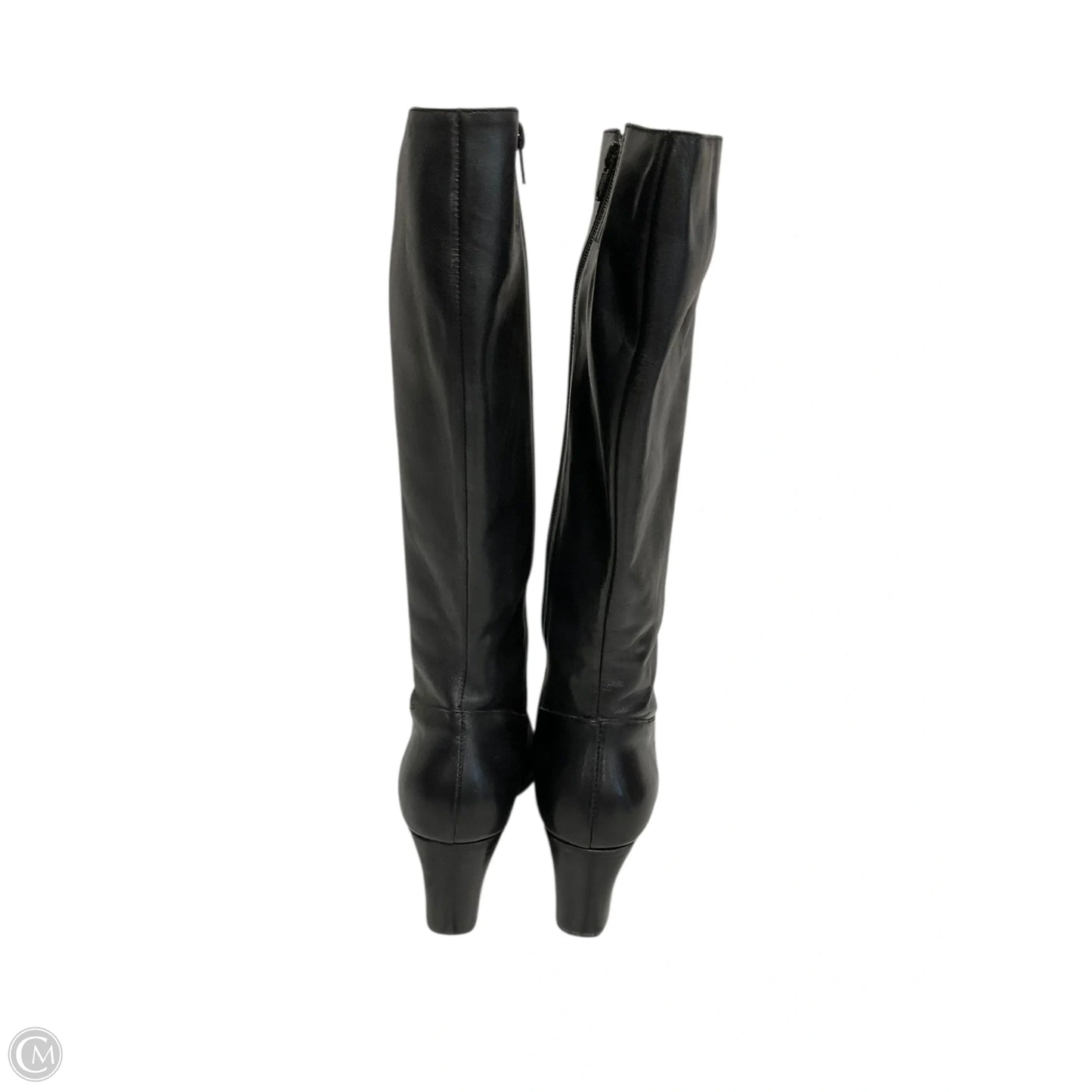 Boots Knee Heels By Clothes Mentor In Black, Size: 7.5