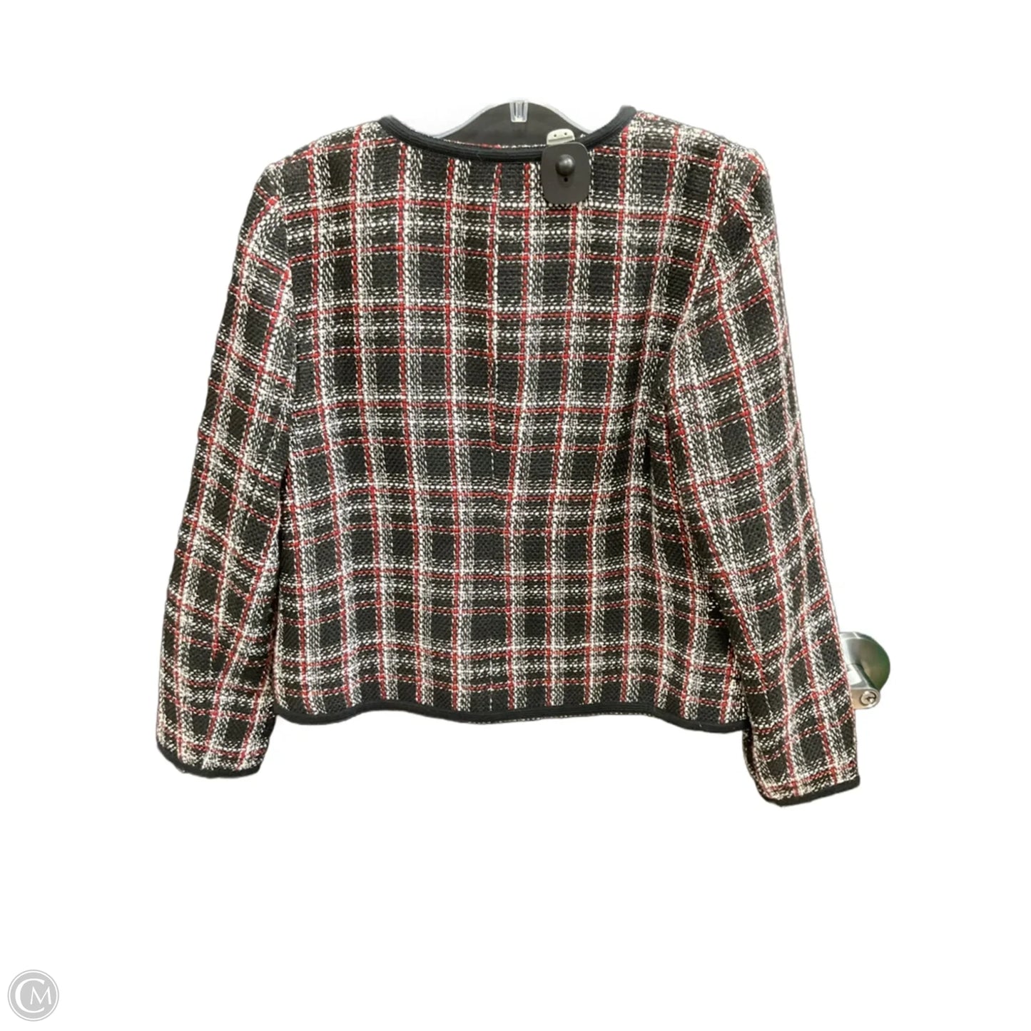 Blazer By Liz Claiborne In Plaid Pattern, Size: M