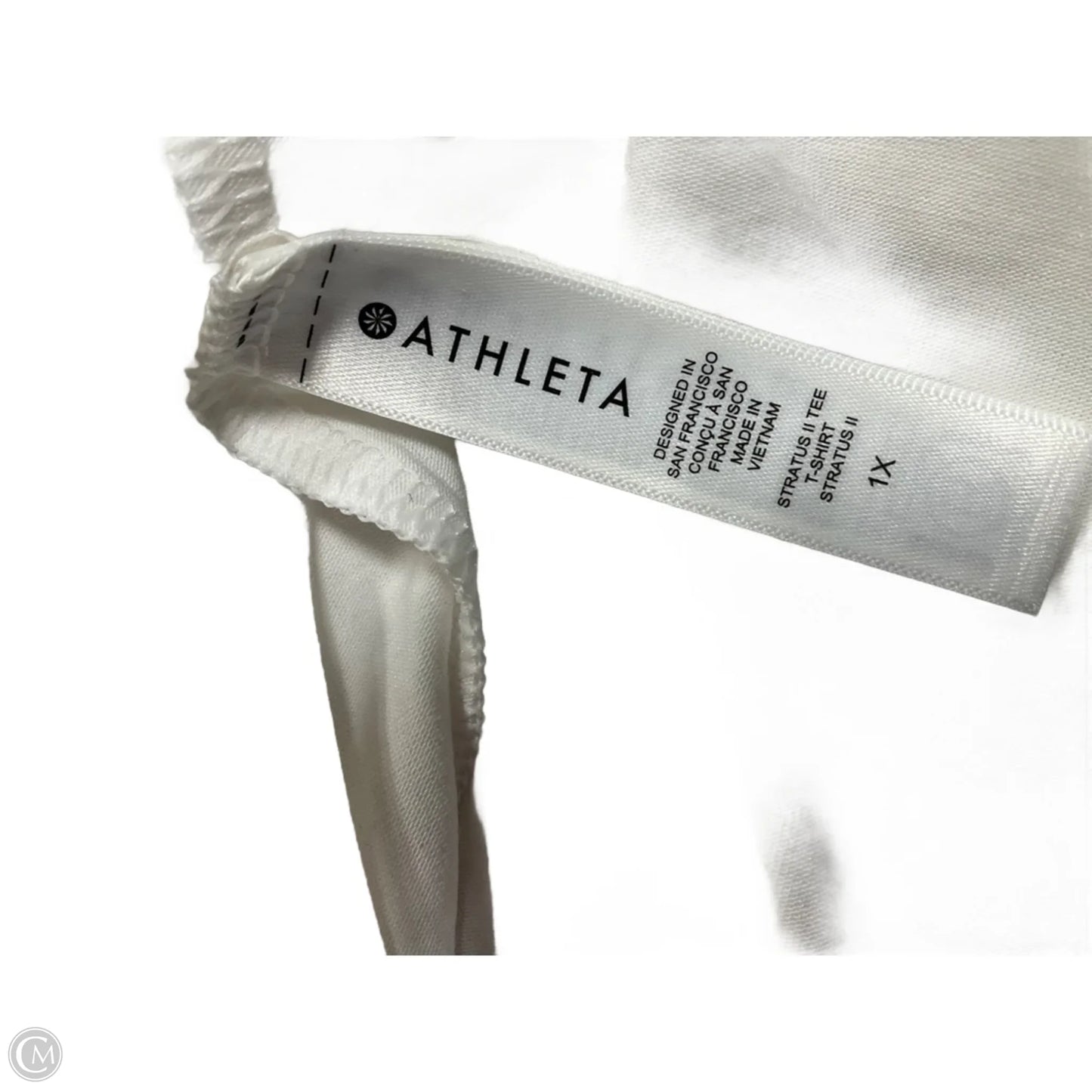 Athletic Top Short Sleeve By Athleta In White, Size: 1x