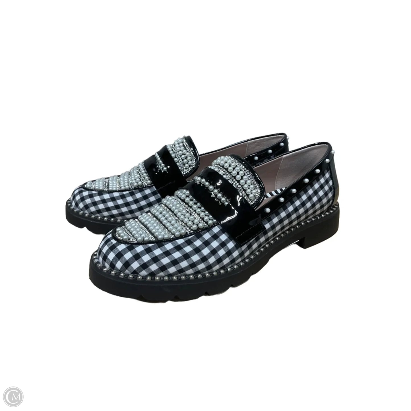 Shoes Flats By Betsey Johnson In Checkered Pattern, Size: 8