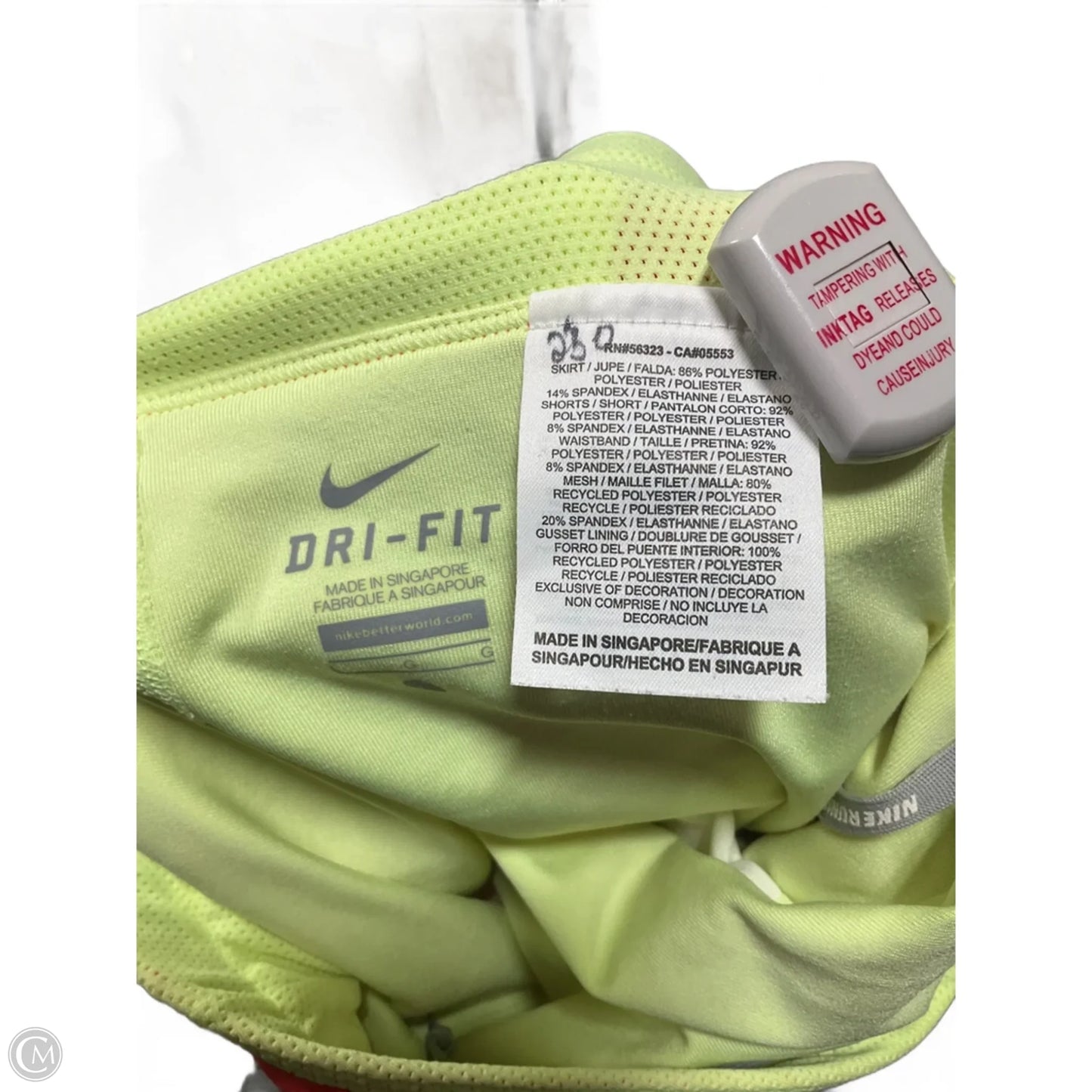 Athletic Skirt By Nike In Orange, Size: L