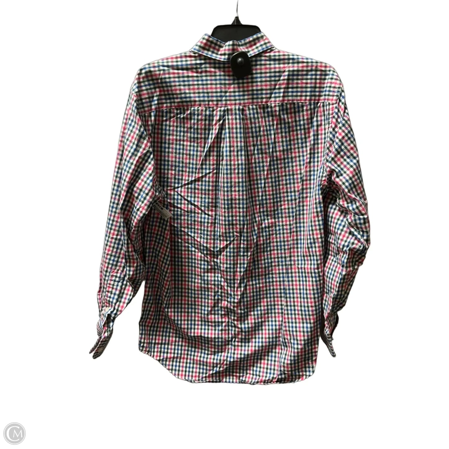 Blouse Long Sleeve By Vineyard Vines In Plaid Pattern, Size: S