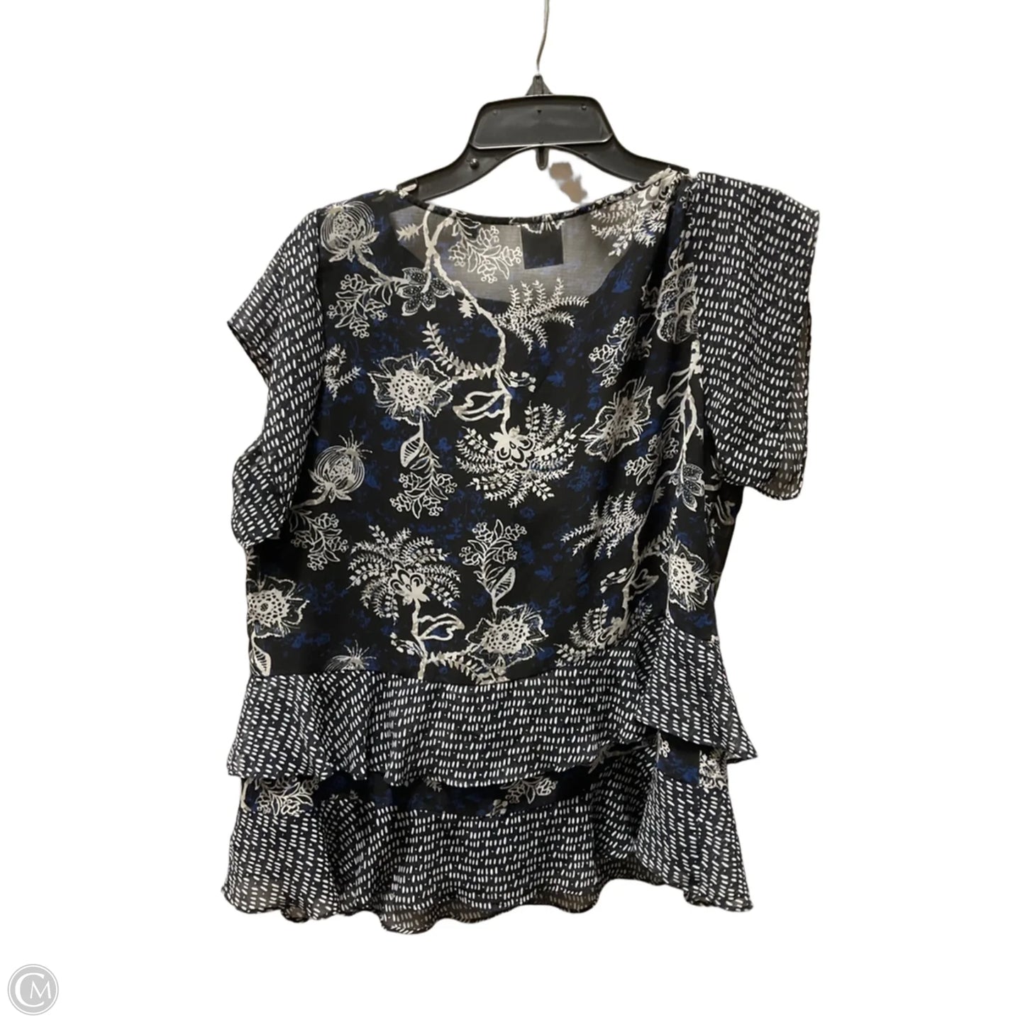 Top Short Sleeve By Cabi In Blue, Size: M