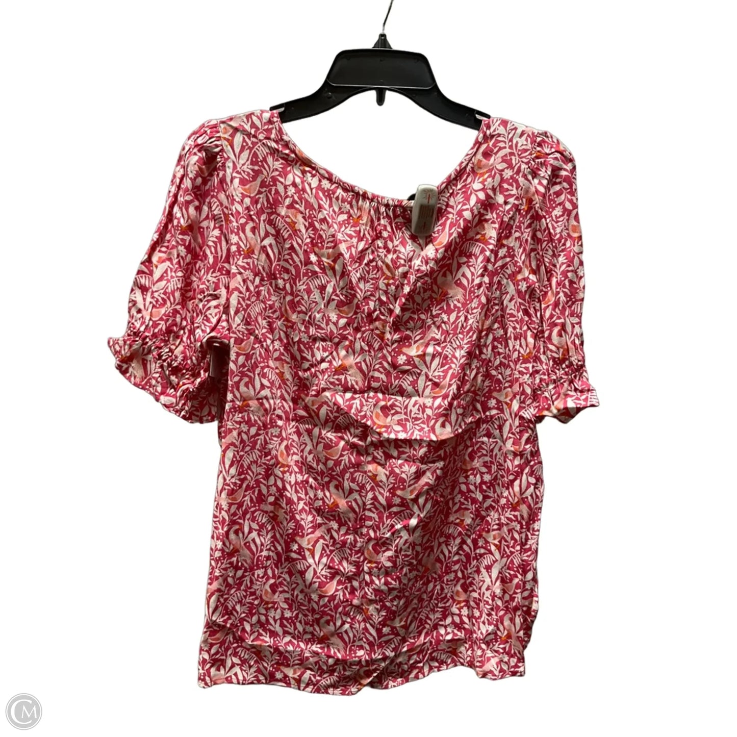 Top Short Sleeve By Loft In Pink, Size: M