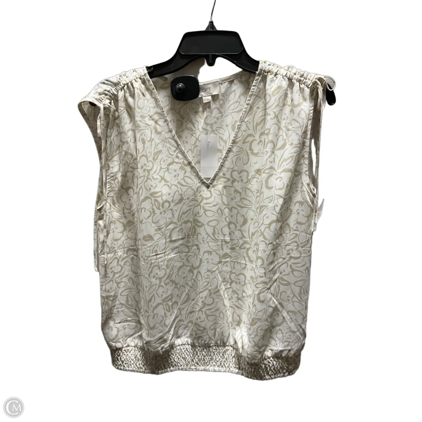 Top Sleeveless By Loft In Tan, Size: M