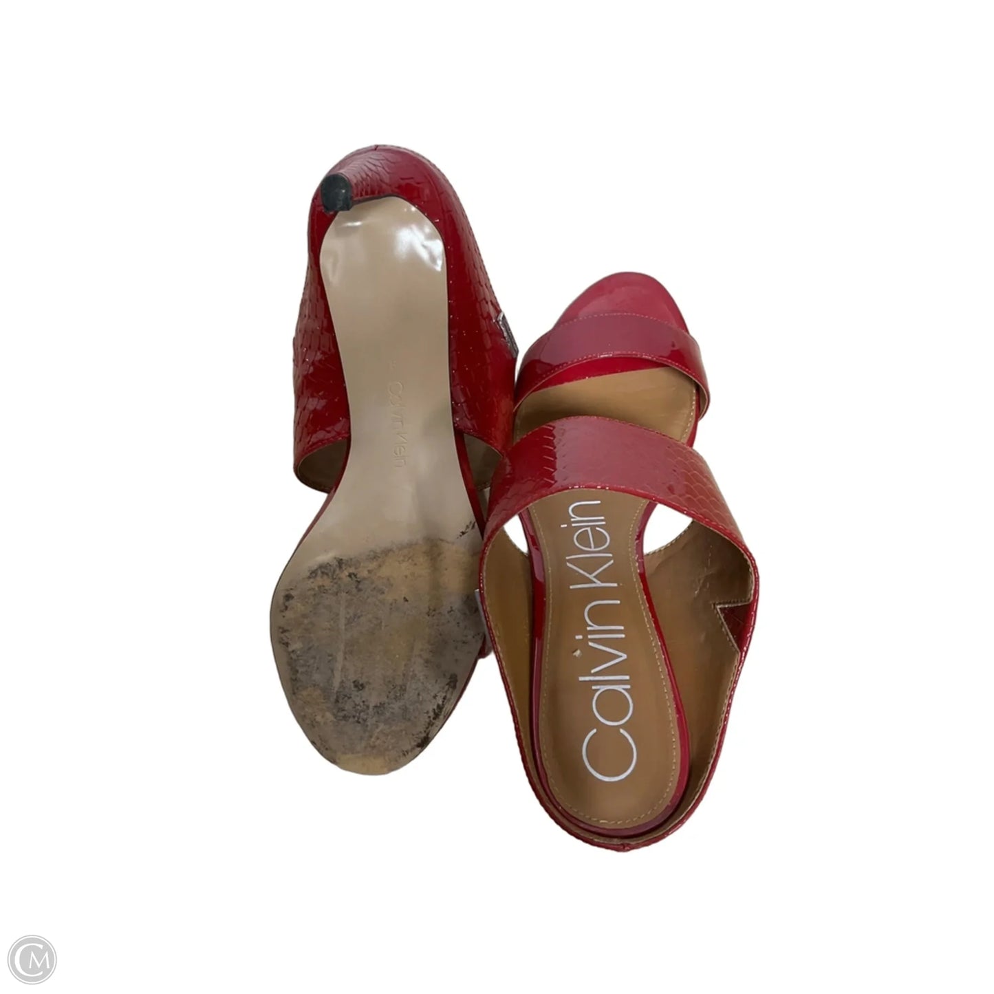Shoes Heels Kitten By Calvin Klein In Red, Size: 9