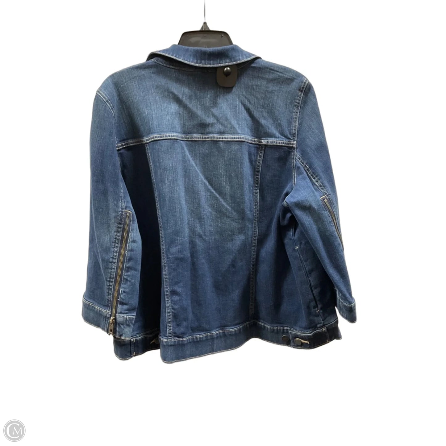 Jacket Denim By Simply Vera In Blue Denim, Size: L