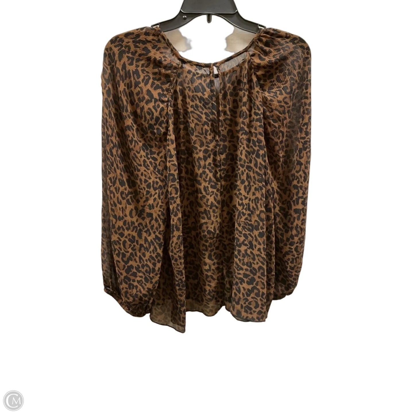 Top Long Sleeve By Zara In Animal Print, Size: M