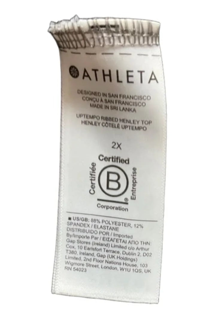 Athletic Top Long Sleeve Crewneck By Athleta In Grey, Size: 2x