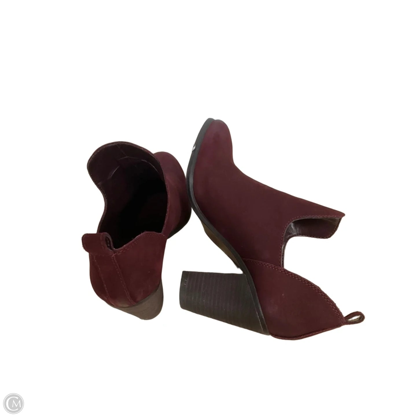 Boots Ankle Heels By Vince Camuto In Maroon, Size: 8.5