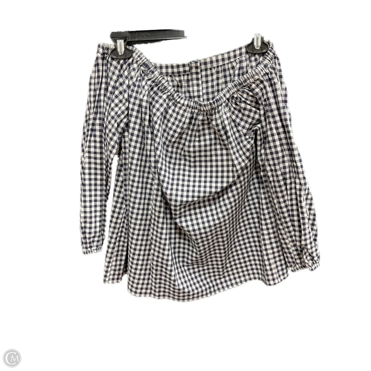 Top 3/4 Sleeve By Merona In Plaid Pattern, Size: S