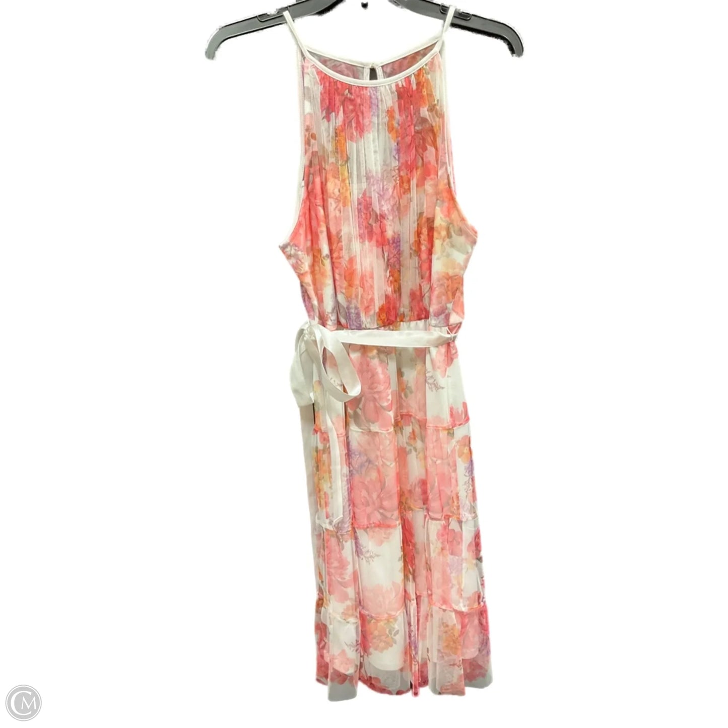 Dress Casual Midi By Clothes Mentor In Floral Print, Size: L