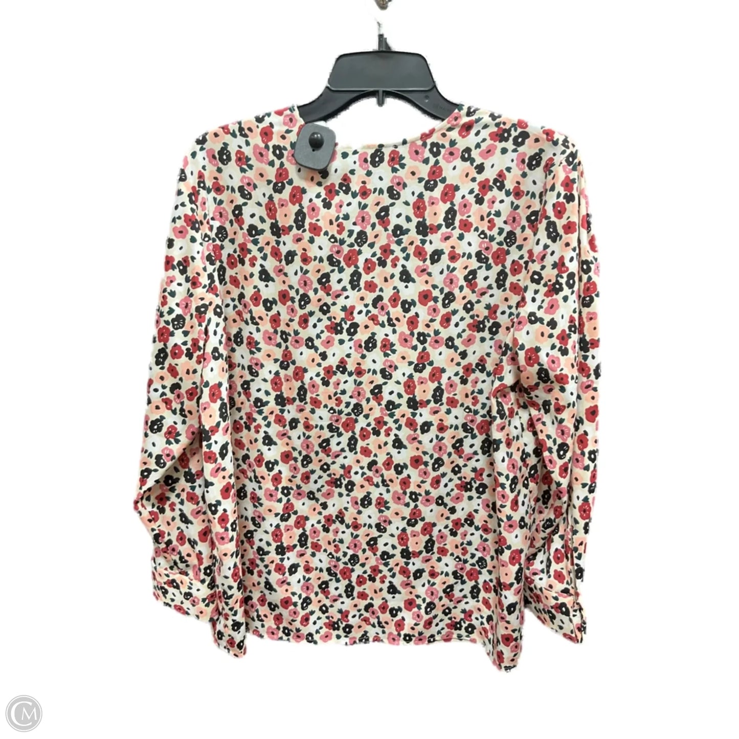 Top Long Sleeve By Ann Taylor In Pink & Red, Size: L