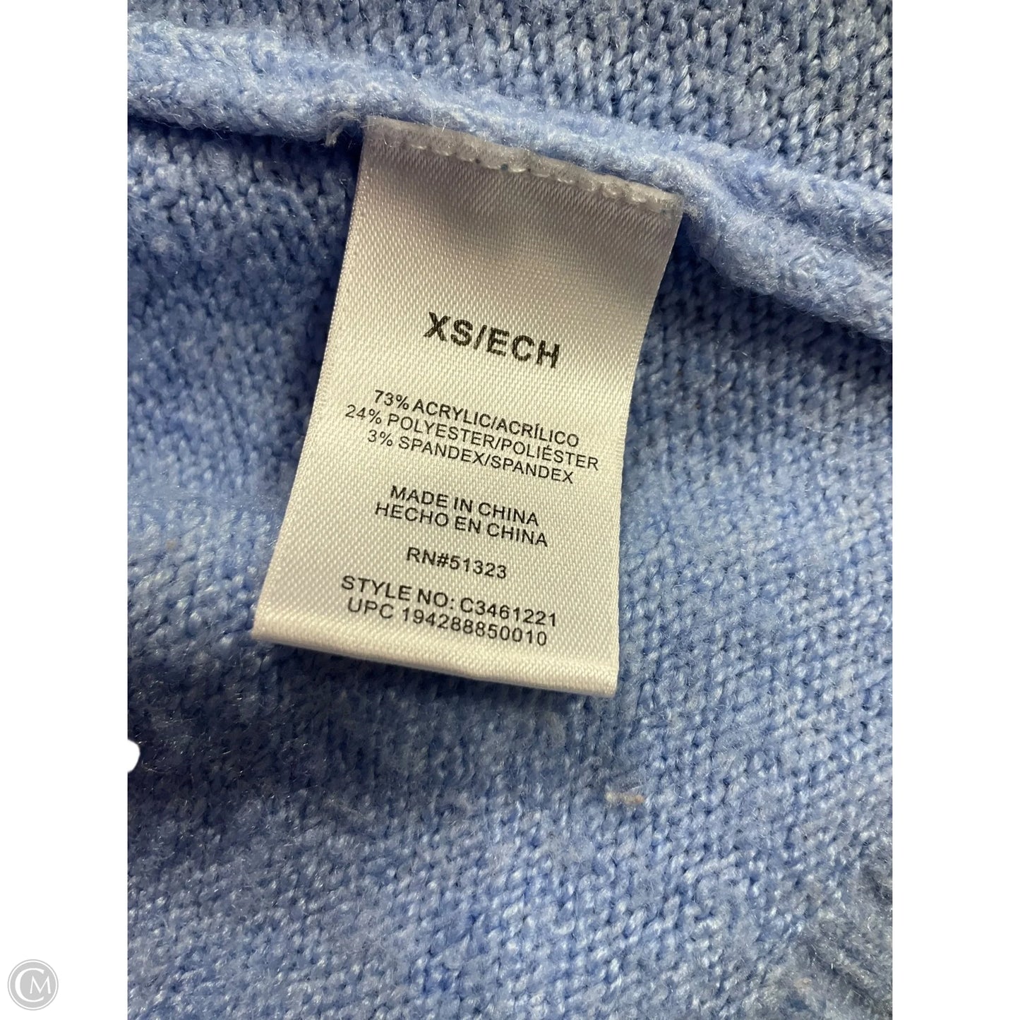 Top Long Sleeve By Vince Camuto In Blue, Size: Xs