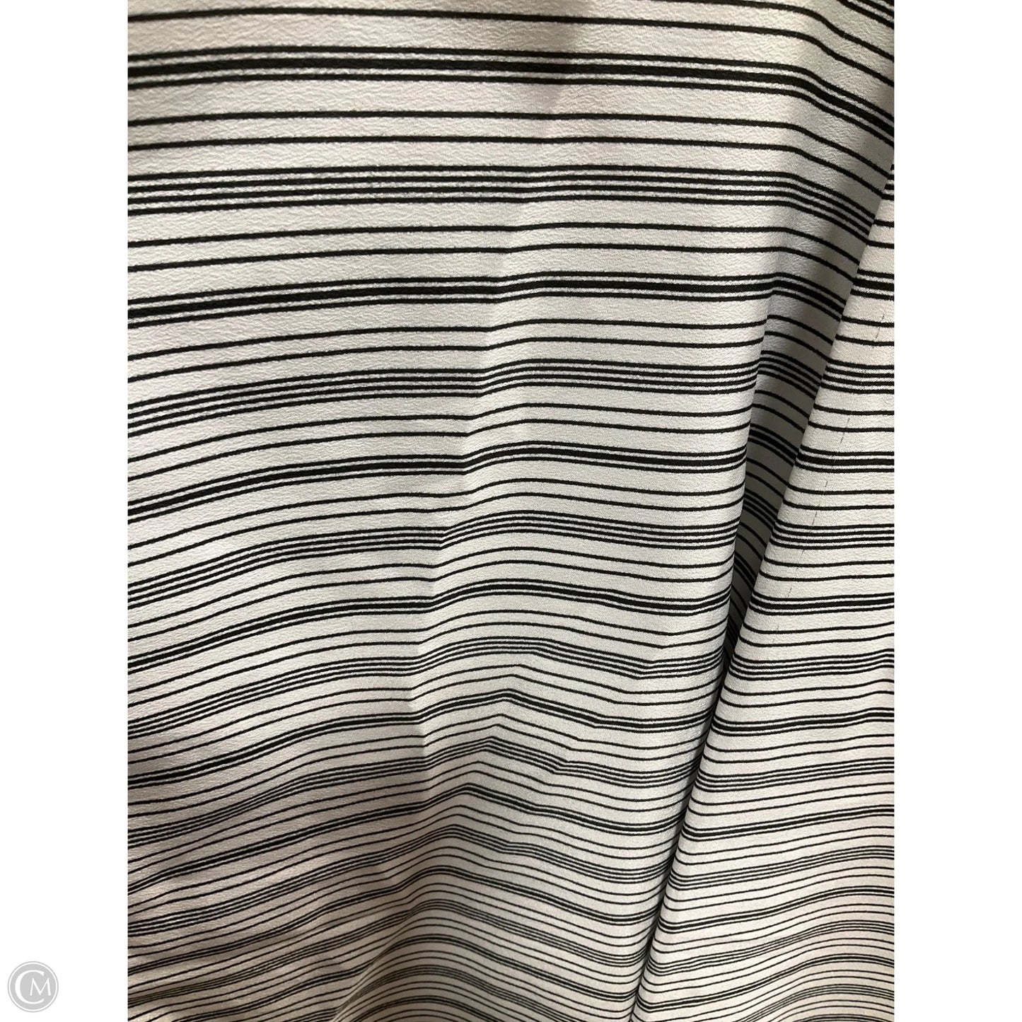 Blouse Long Sleeve By Chicos In Black & White, Size: Xl