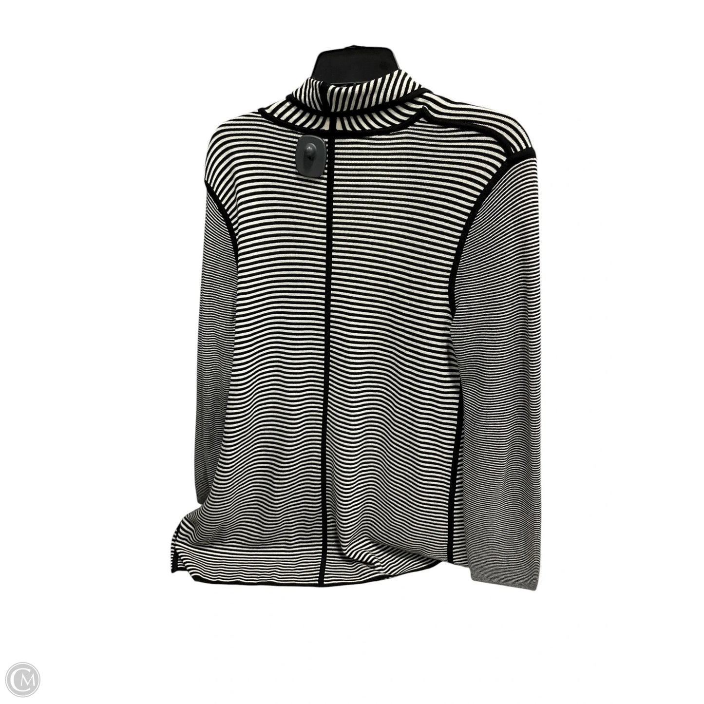 Cardigan By Talbots In Striped Pattern, Size: M