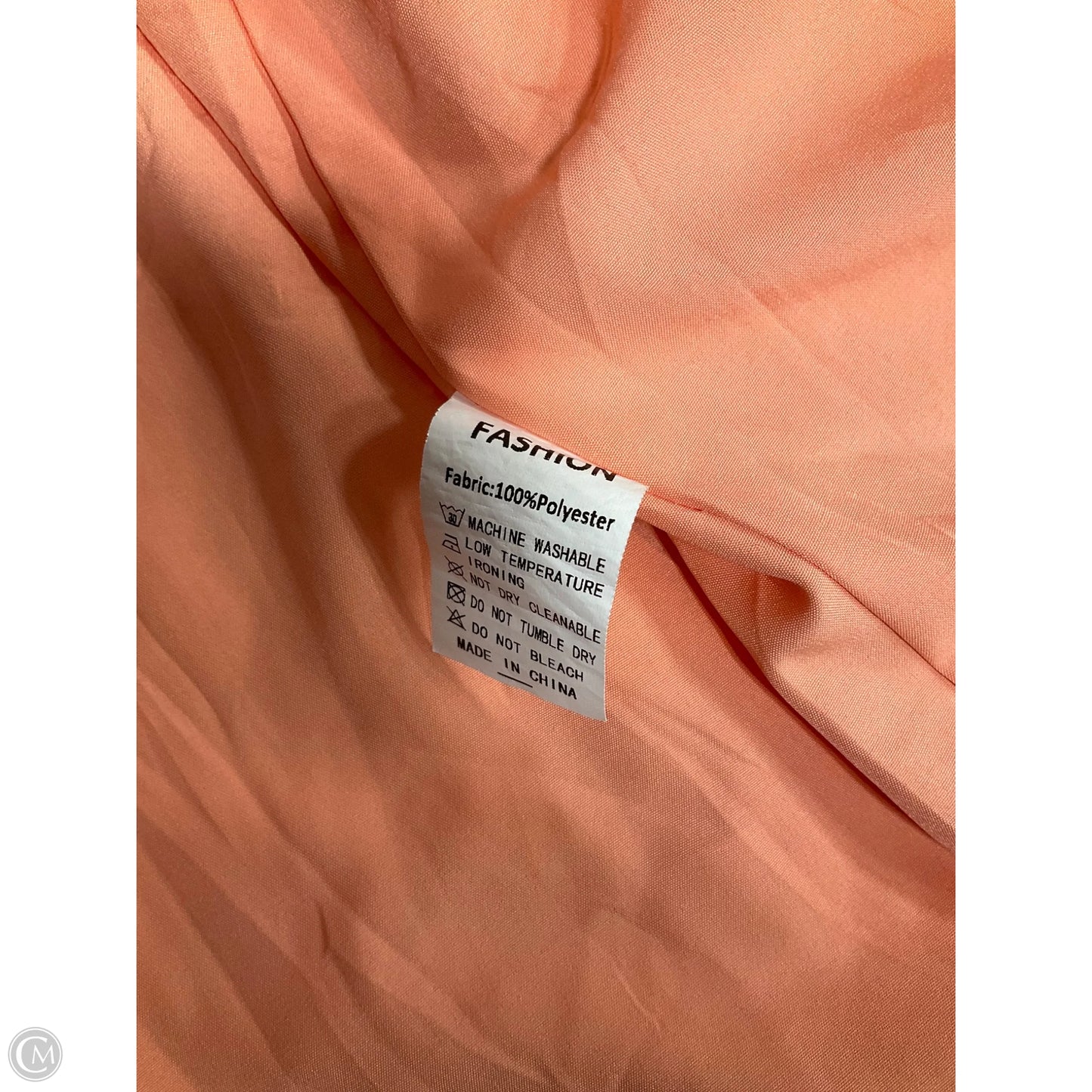 Jacket Puffer & Quilted By Cmf In Orange & White, Size: S