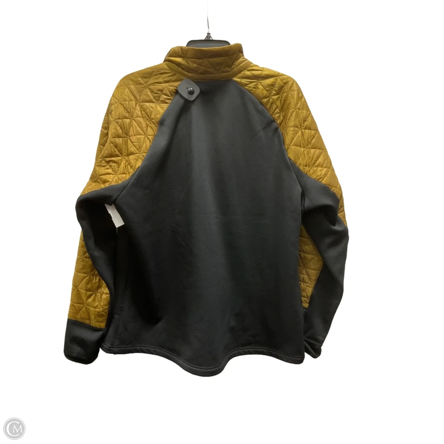 Jacket Shirt By Eddie Bauer In Black & Gold, Size: 1x