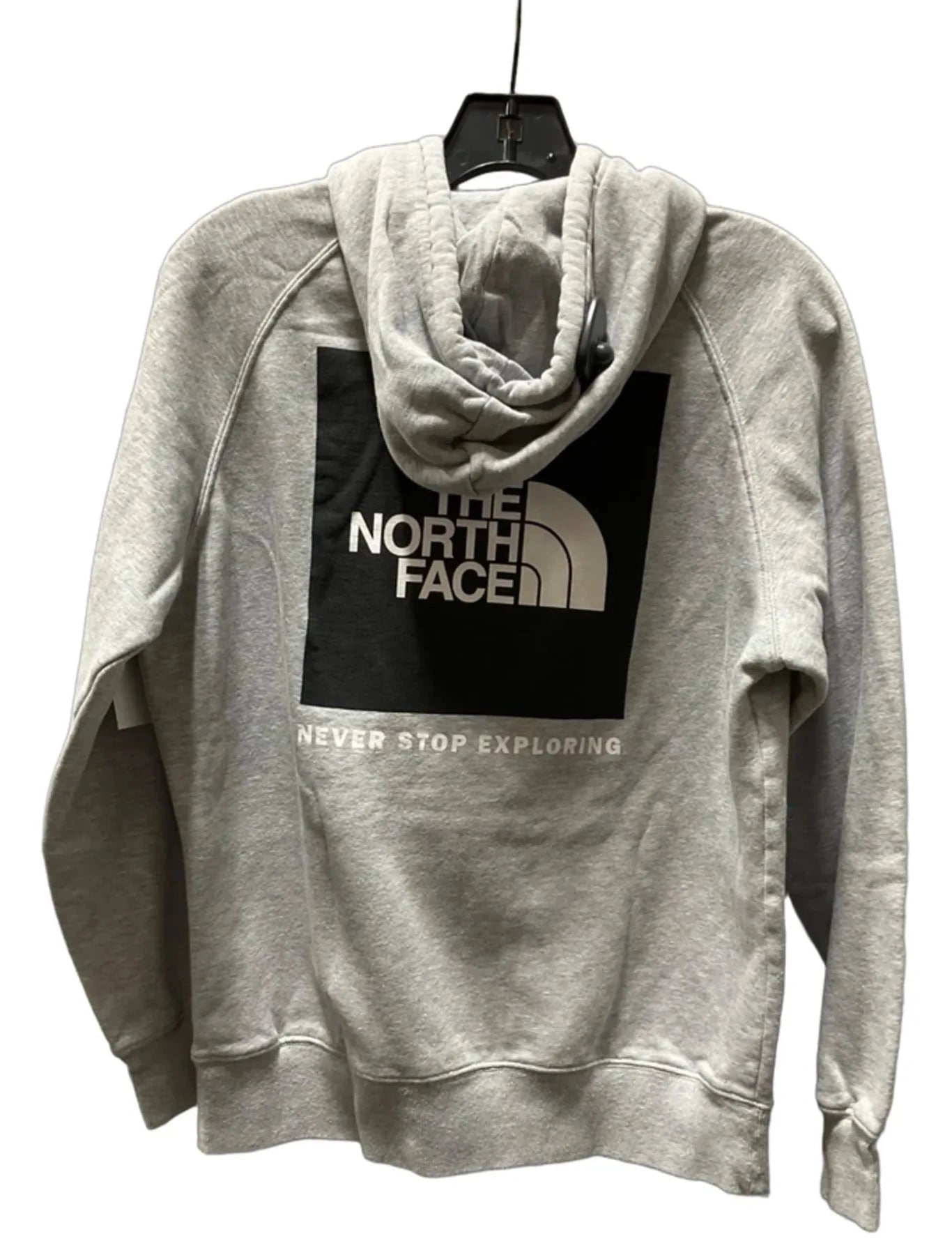Athletic Sweatshirt Hoodie By The North Face In Grey, Size: M