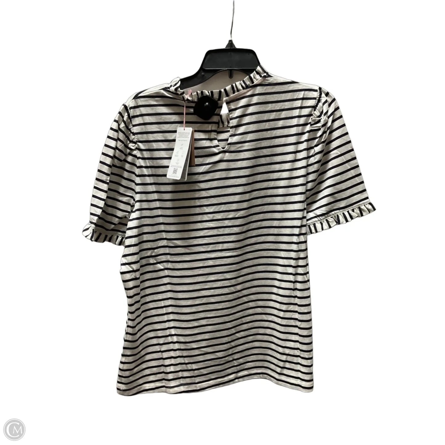 Top Short Sleeve By Boden In Striped Pattern, Size: 14