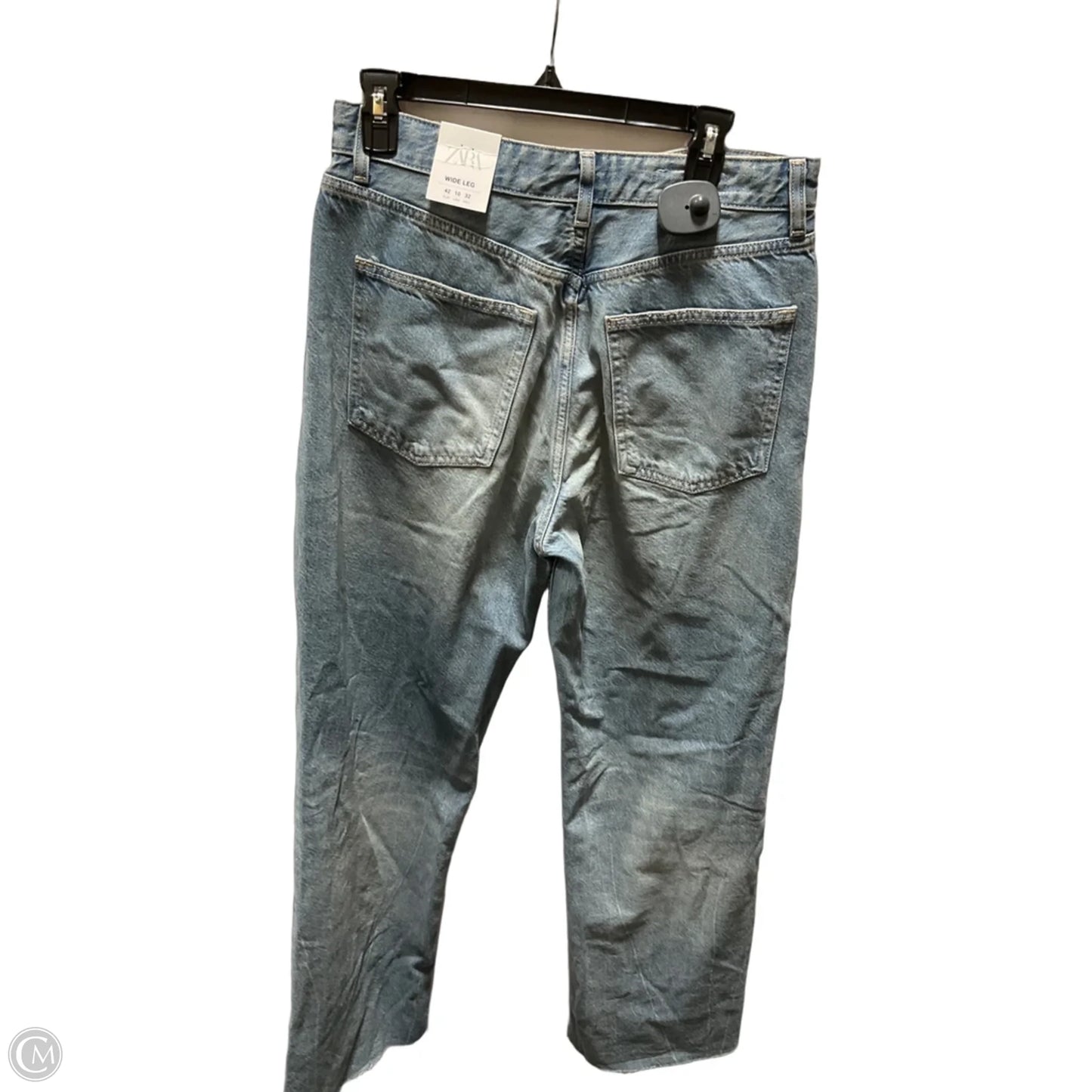 Jeans Wide Leg By Zara In Blue Denim, Size: 10