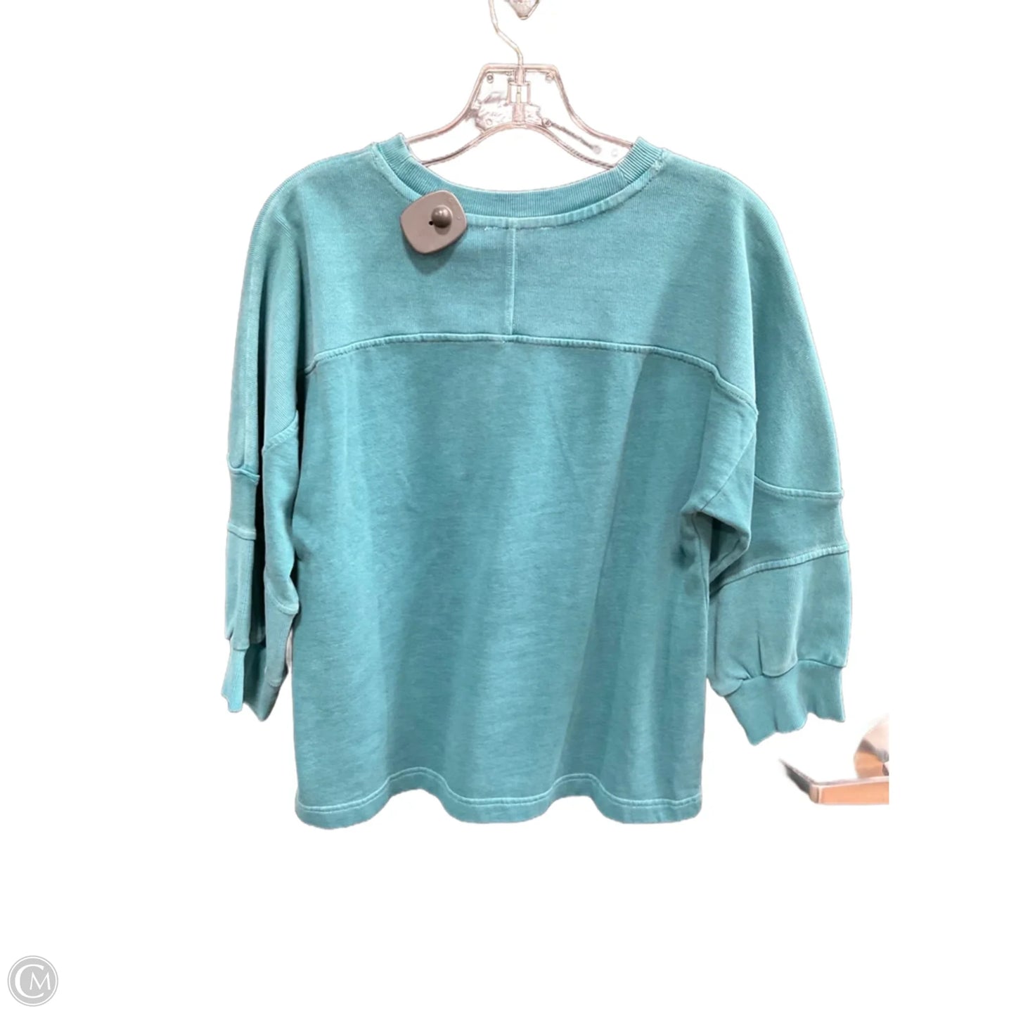 Top Long Sleeve By Cmc In Teal, Size: S