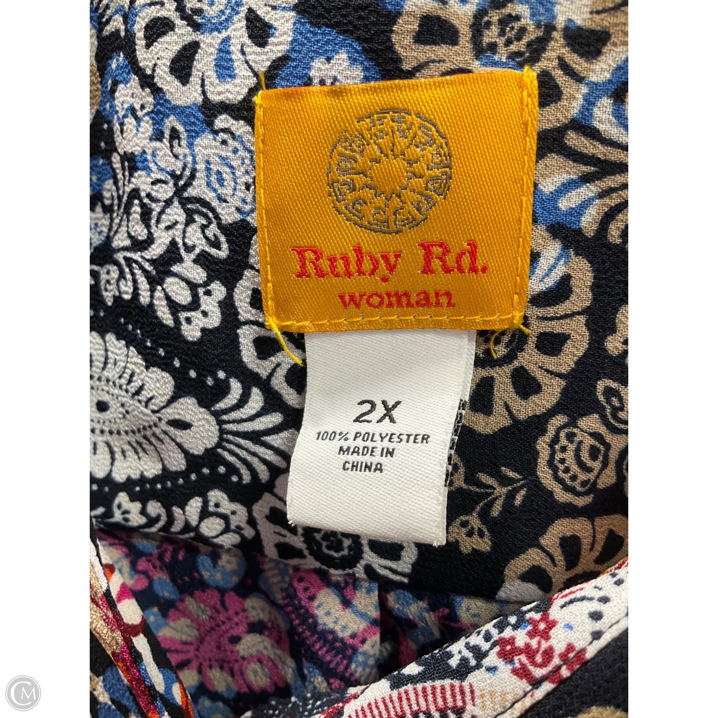 Top 3/4 Sleeve By Ruby Rd In Multi-colored, Size: 2x