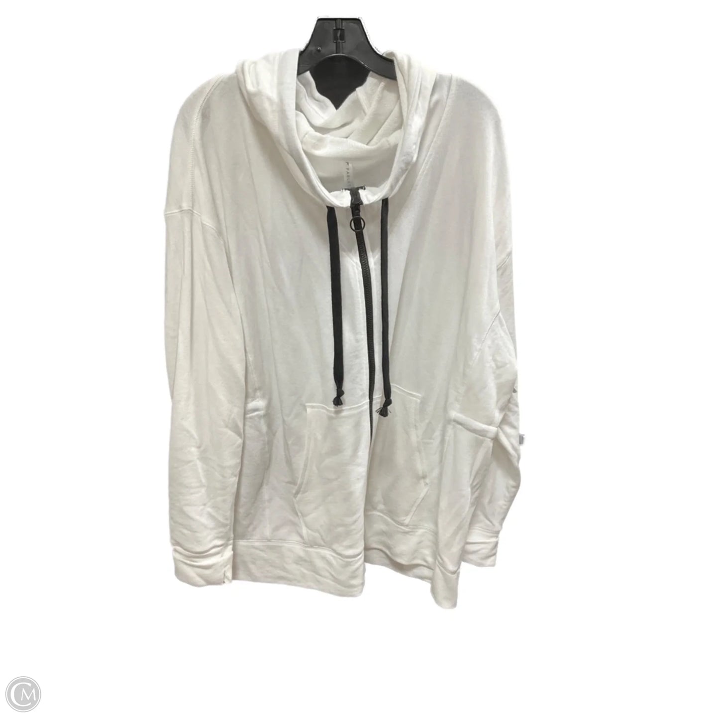 Athletic Top Long Sleeve Hoodie By Fabletics In White, Size: Xxl