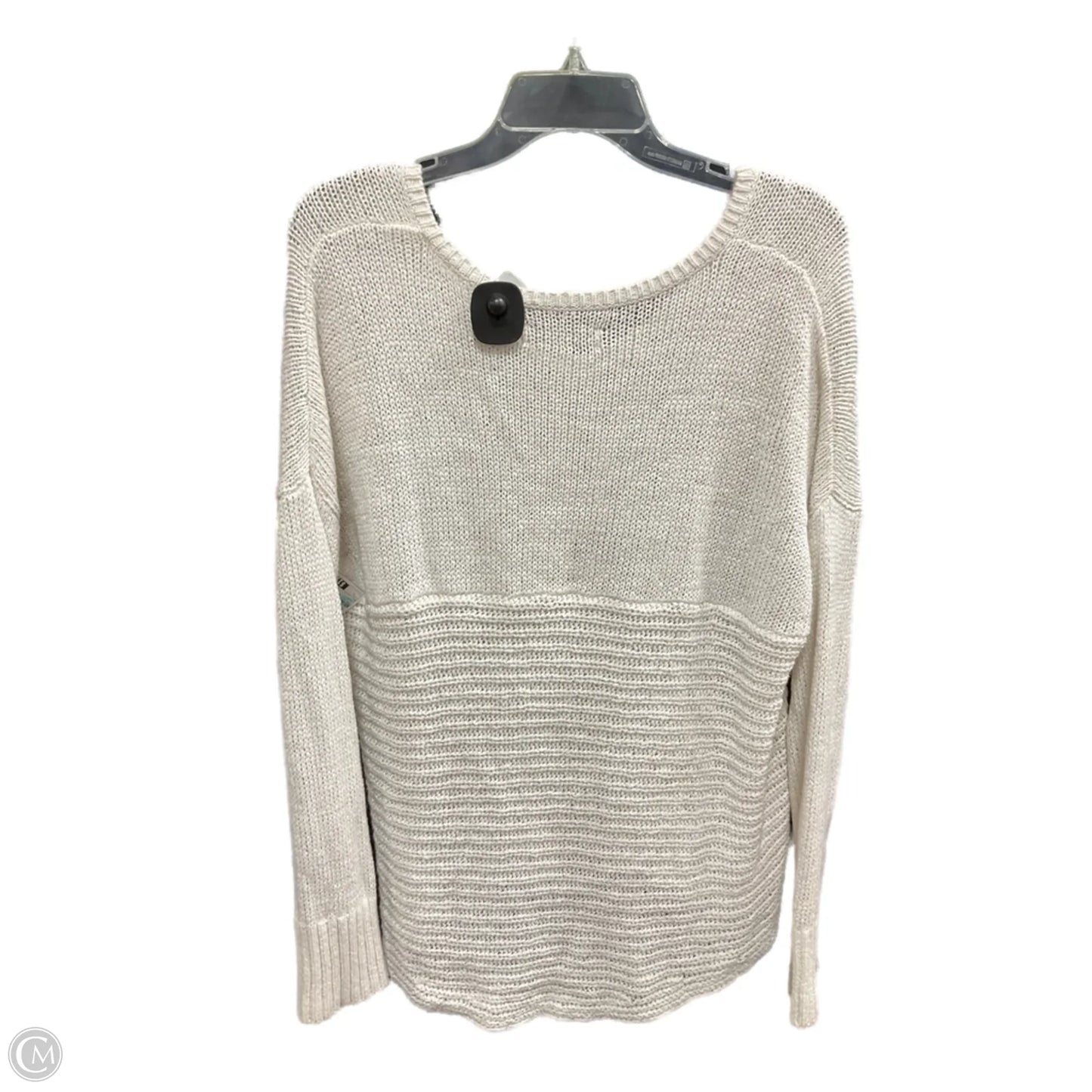 Top Long Sleeve By Loft In White, Size: L