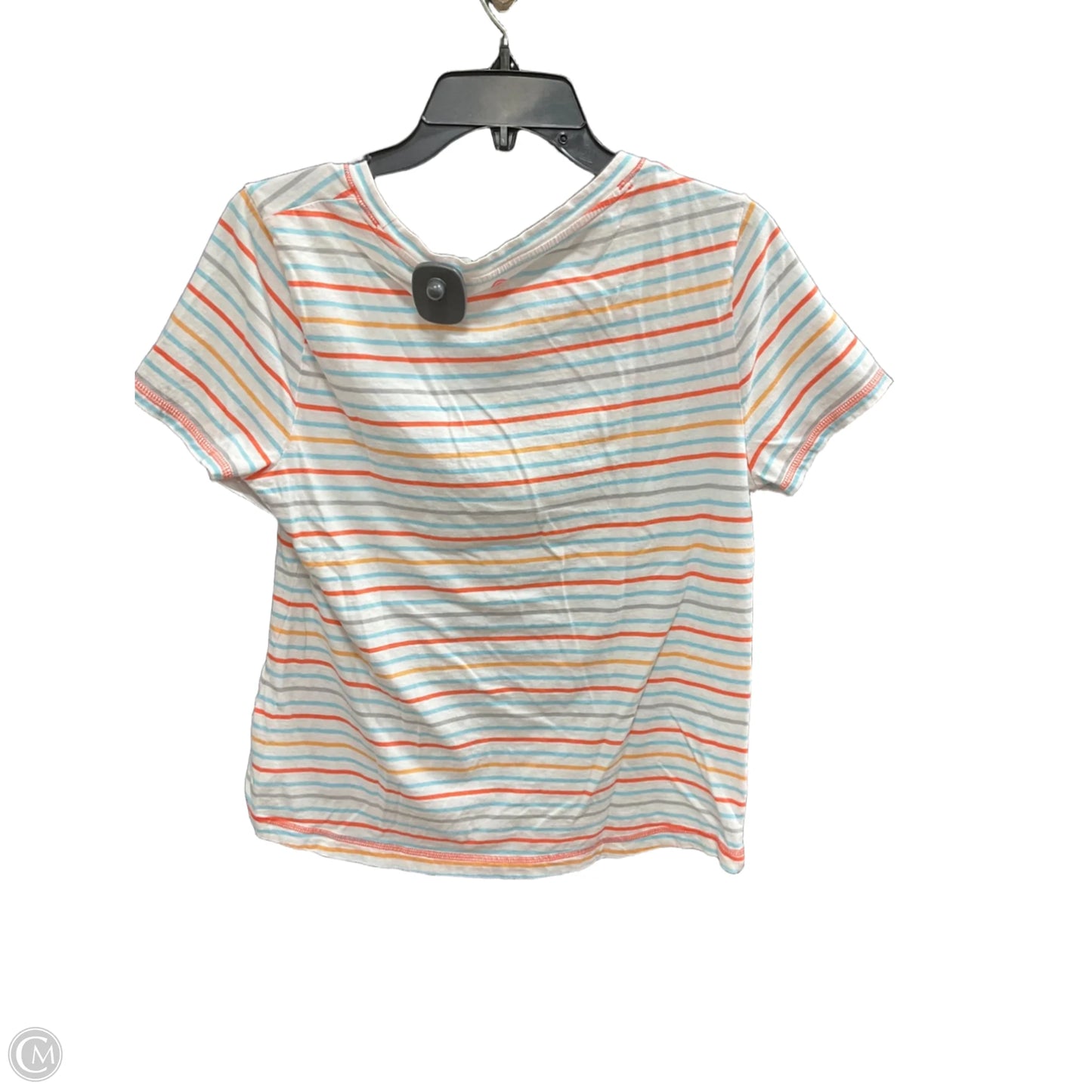 Top Short Sleeve By Talbots In Blue & Orange, Size: L