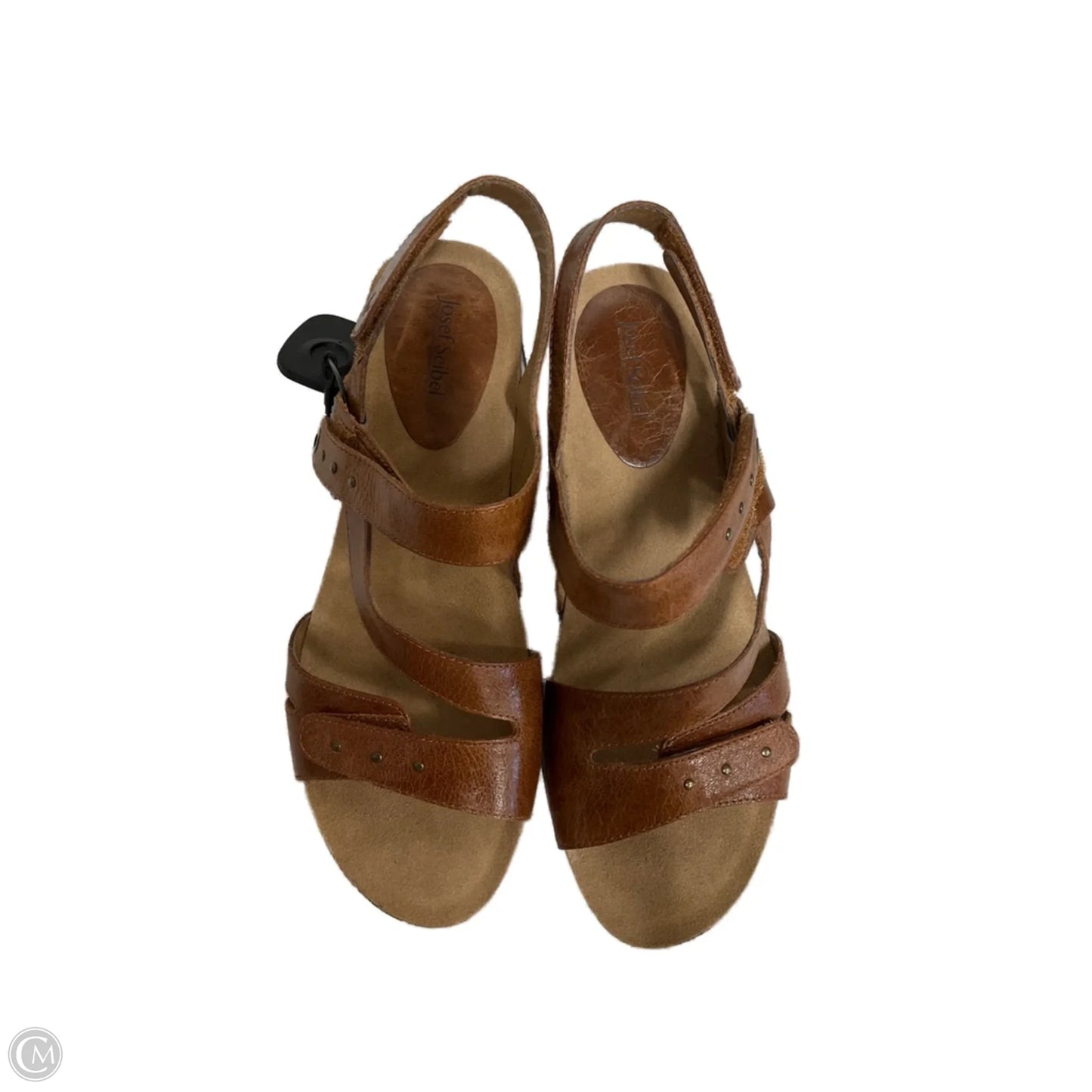Sandals Heels Wedge By Josef Seibel In Brown, Size: 11