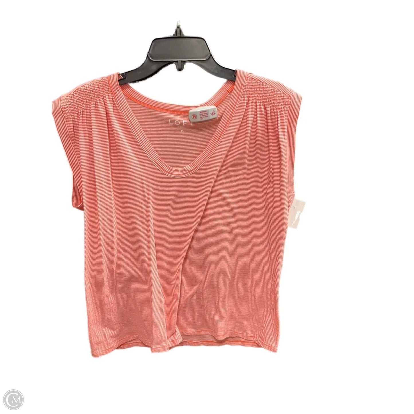 Top Sleeveless By Loft In Striped Pattern, Size: M