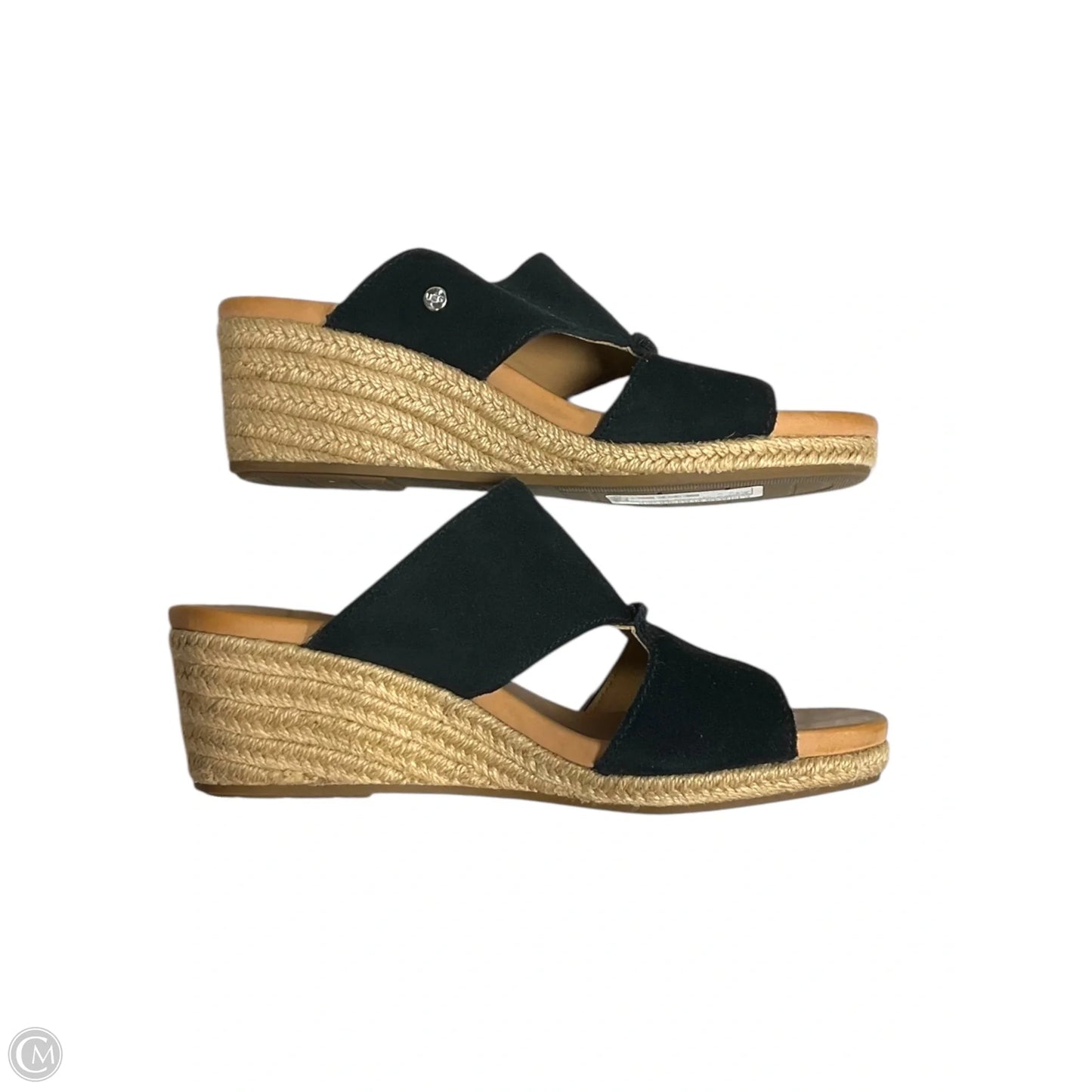 Sandals Designer By Ugg In Black & Tan, Size: 8.5