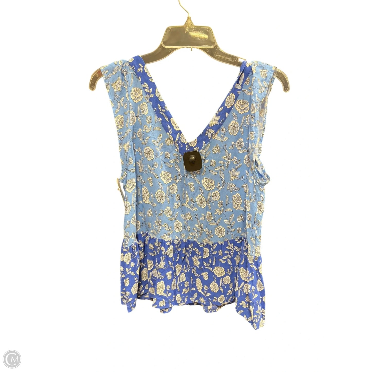 Top Sleeveless By Loft In Blue, Size: M