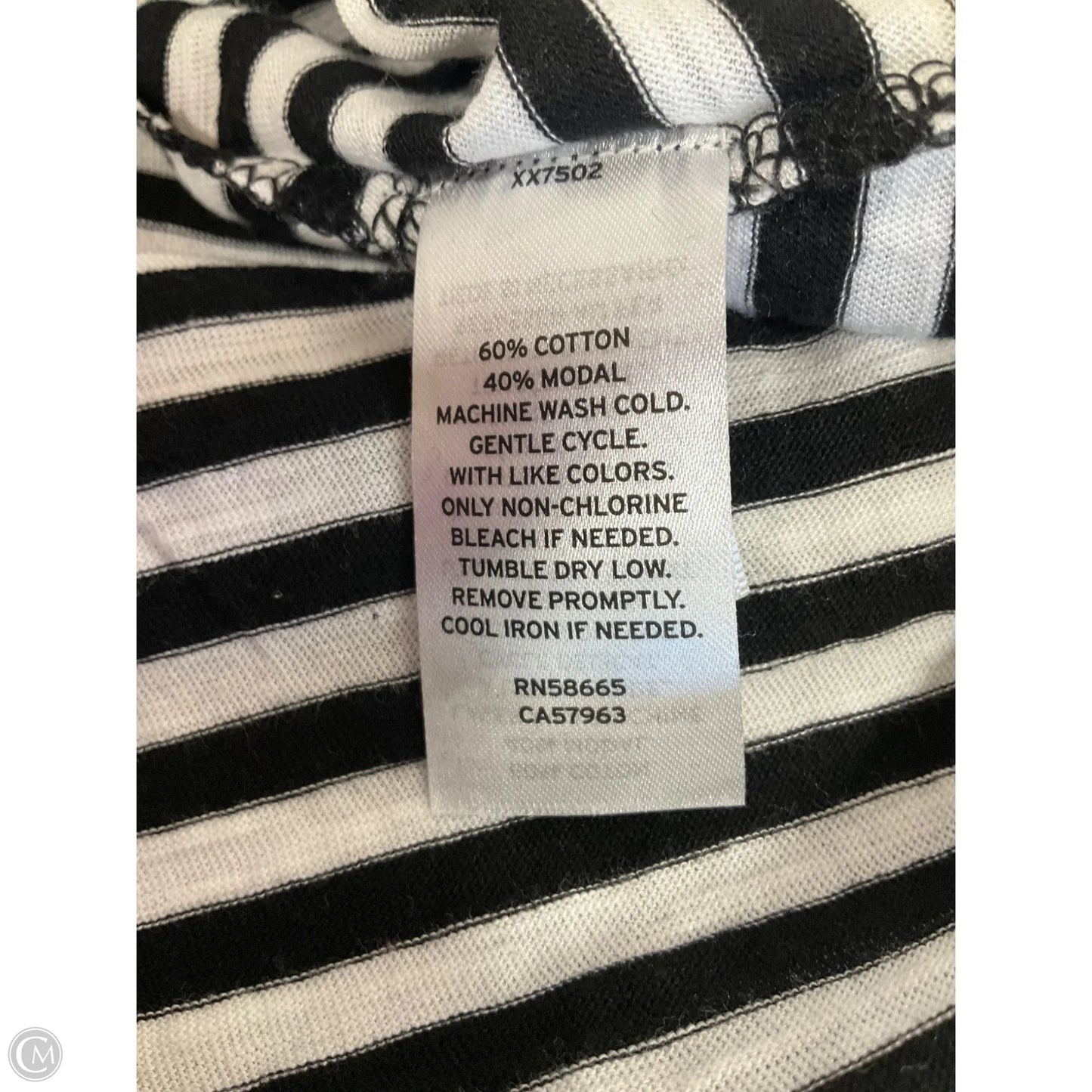 Top Short Sleeve By Caslon In Striped Pattern, Size: M