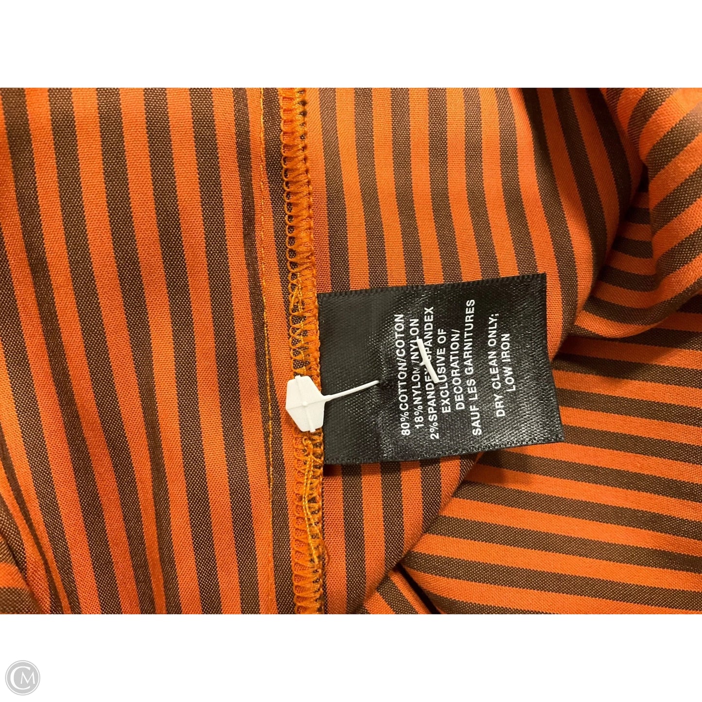 Blouse Designer By Lafayette 148 In Striped Pattern, Size: S