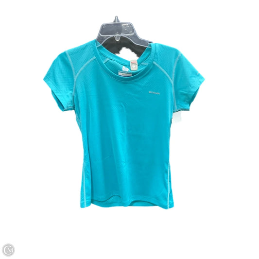 Athletic Top Short Sleeve By Columbia In Blue, Size: S