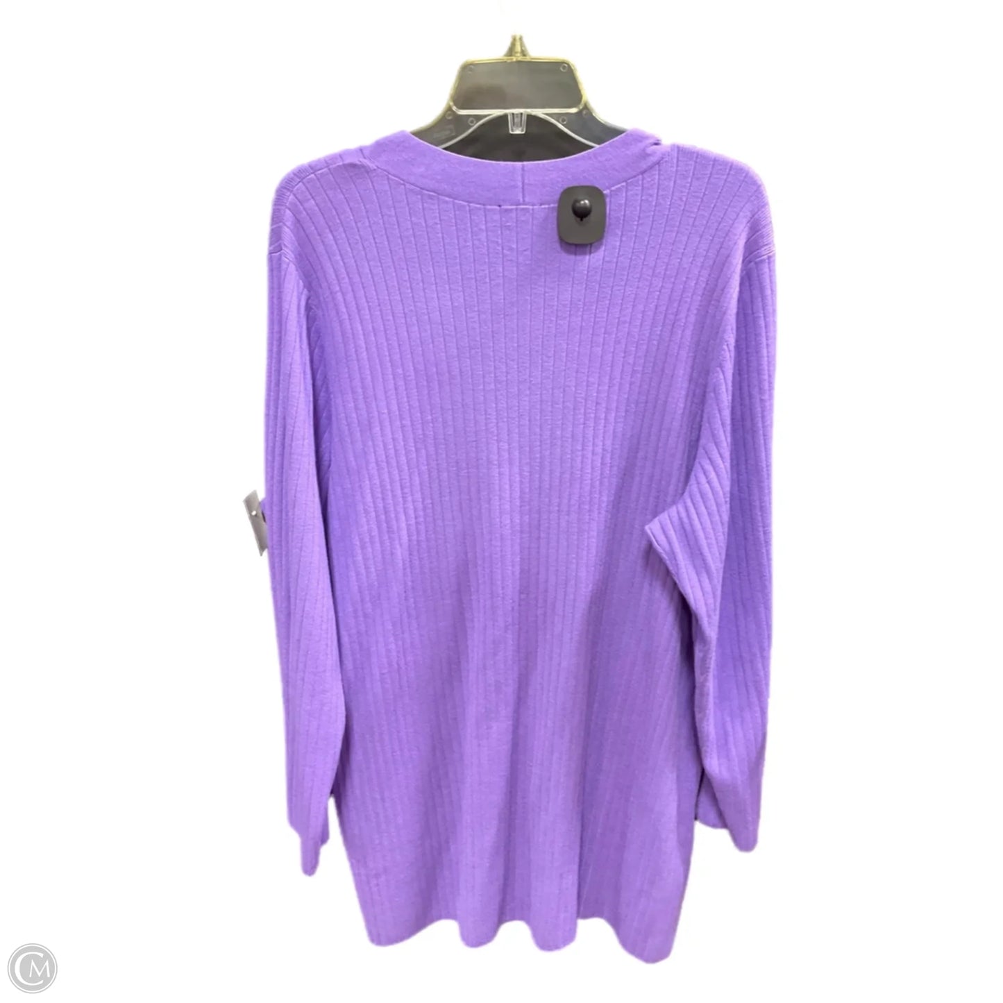 Cardigan By Talbots In Purple, Size: 2x