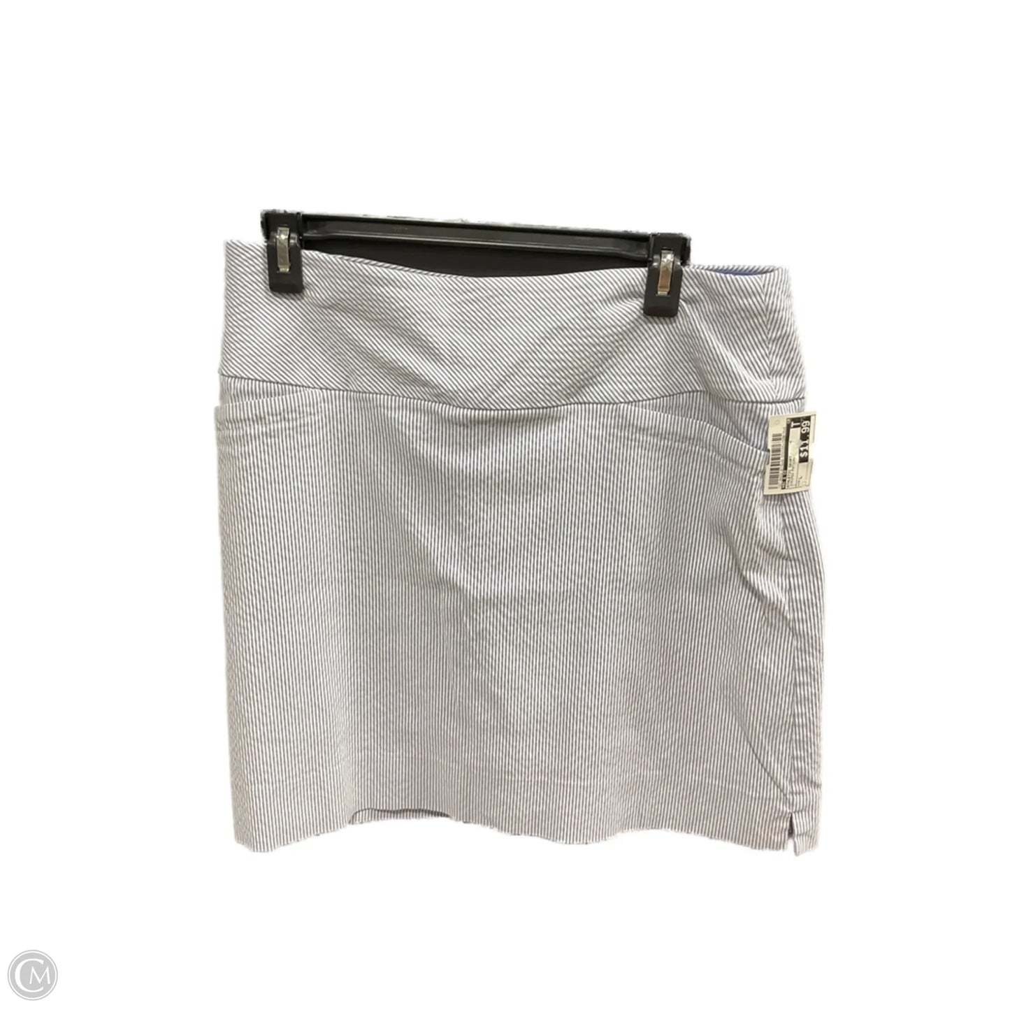 Athletic Skort By Sc & Co In Striped Pattern, Size: L