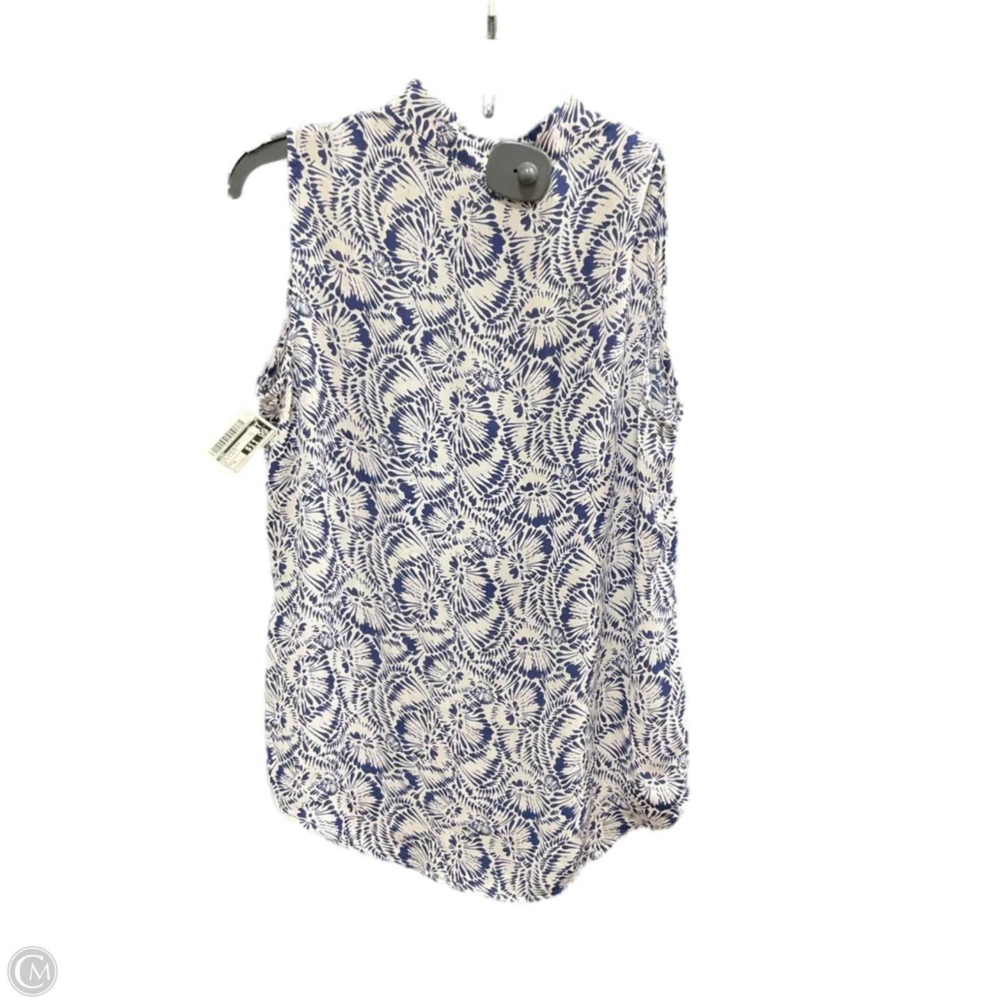 Top Sleeveless By Cabi In Blue & White, Size: S