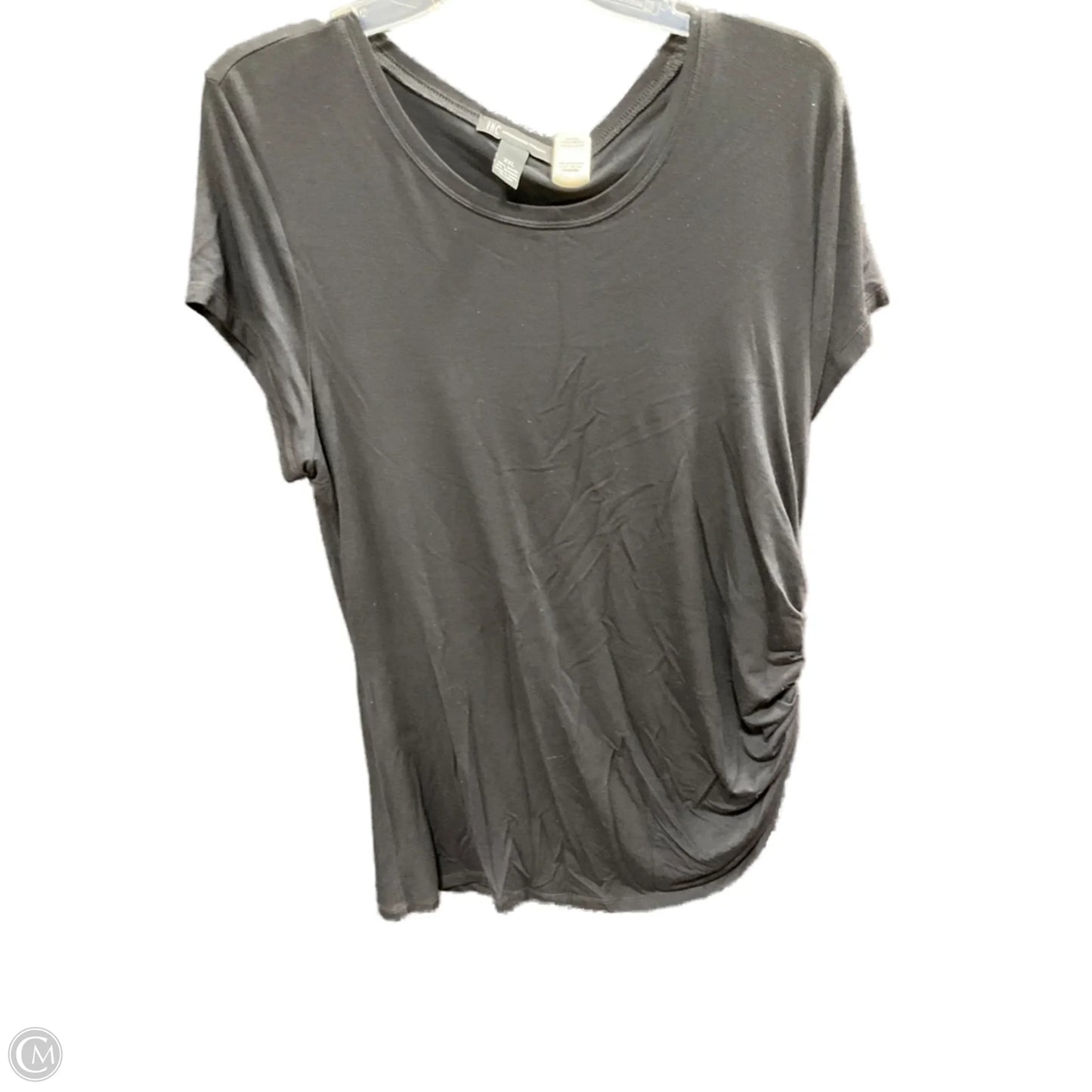Top Short Sleeve By Inc In Black, Size: Xxl