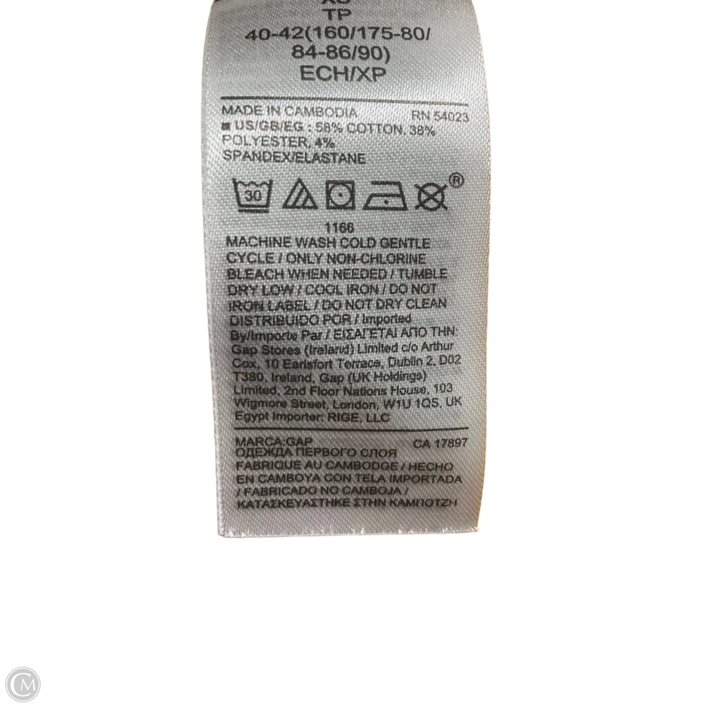 Top Long Sleeve By Gap In Yellow, Size: Xs