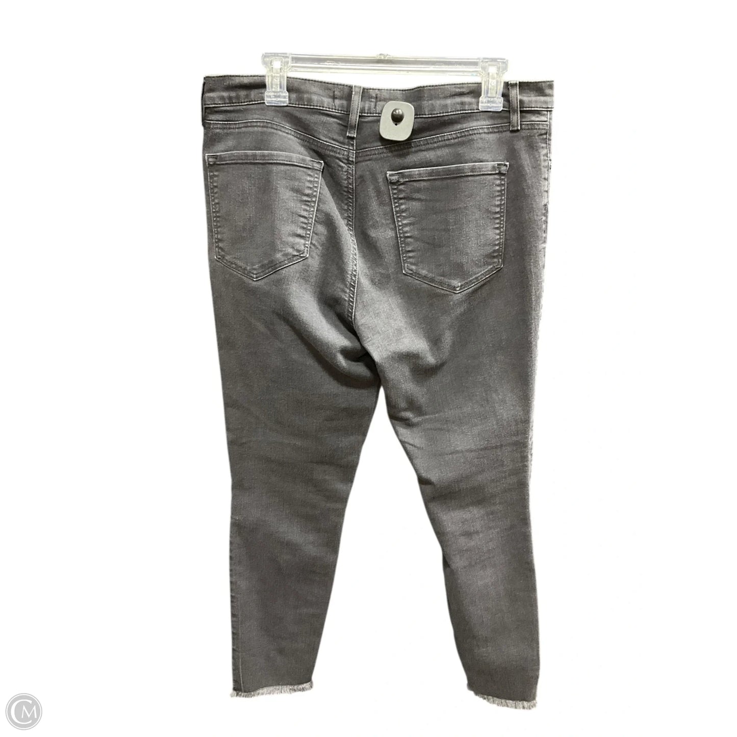 Jeans Skinny By Loft In Black Denim, Size: 12