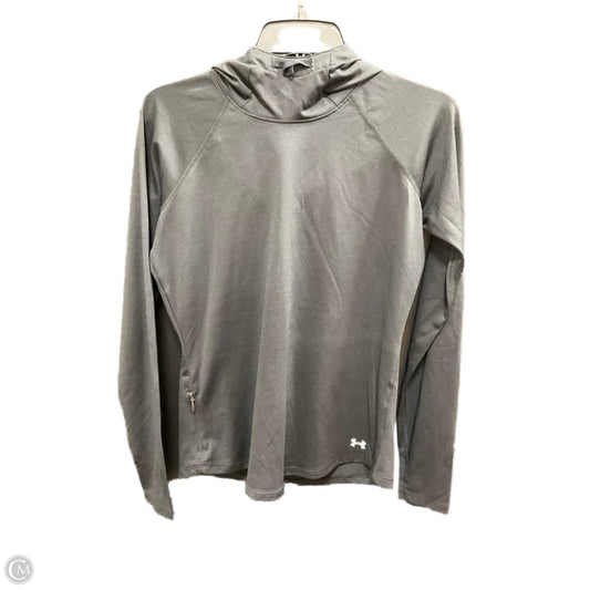 Athletic Top Long Sleeve Hoodie By Under Armour In Black, Size: S