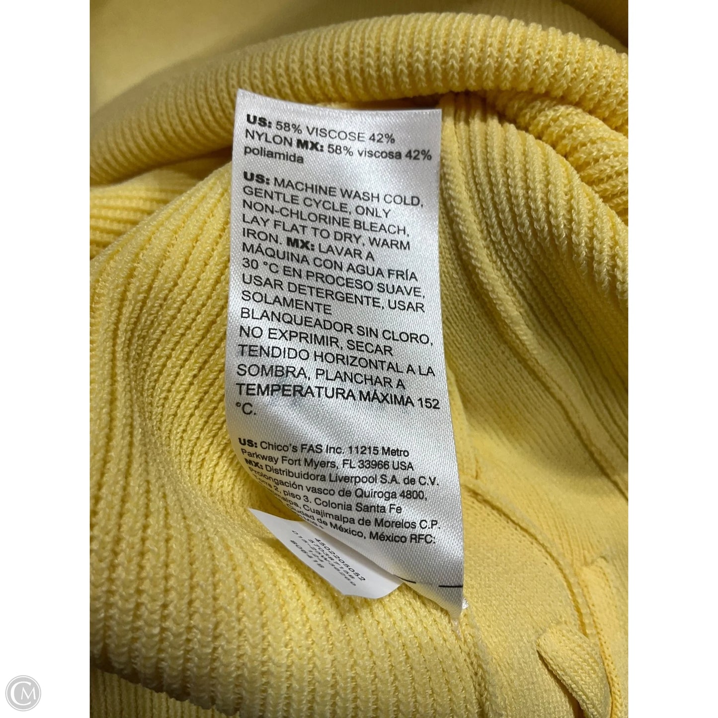 Top Short Sleeve By White House Black Market In Yellow, Size: S