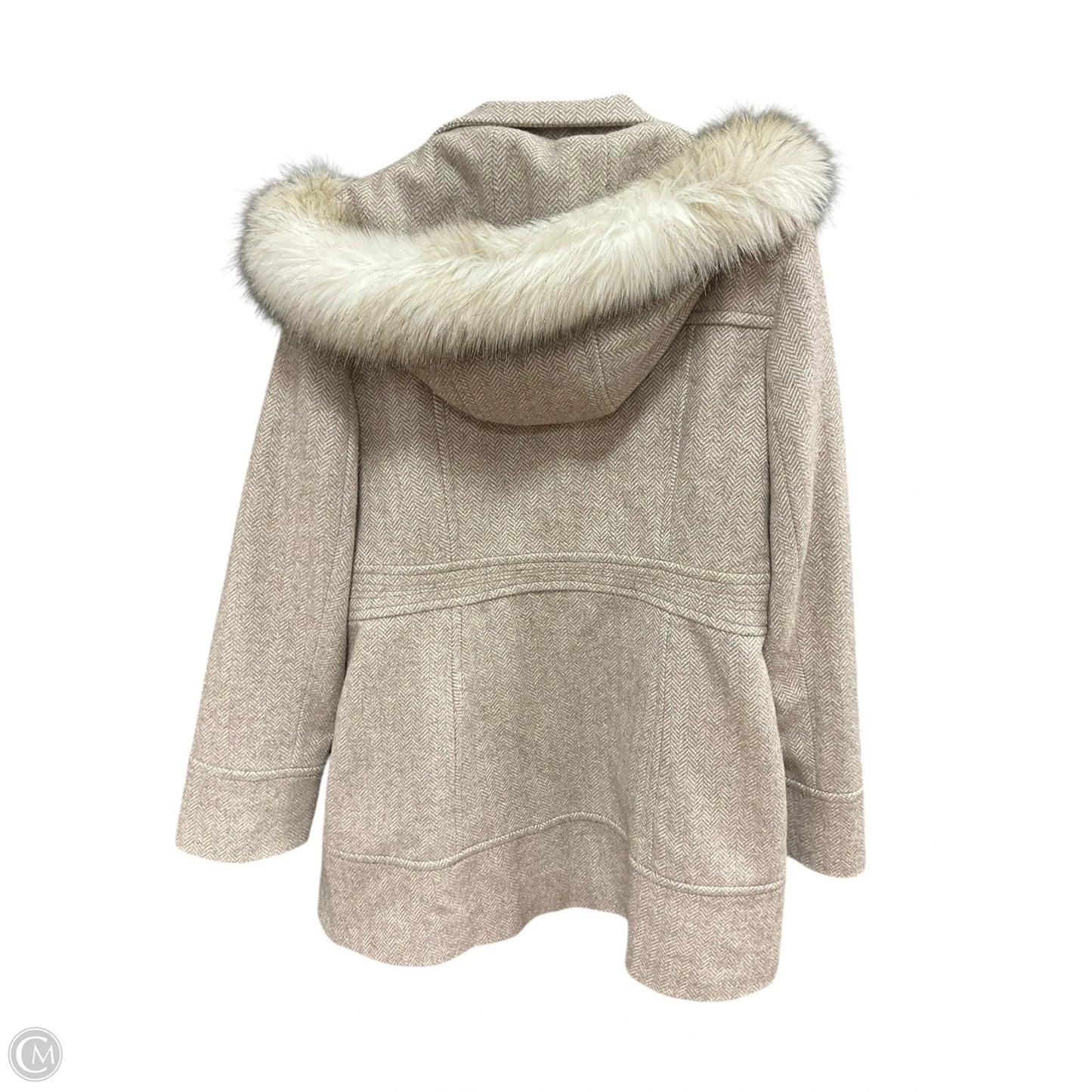Coat Wool By Croft And Barrow In Beige, Size: L