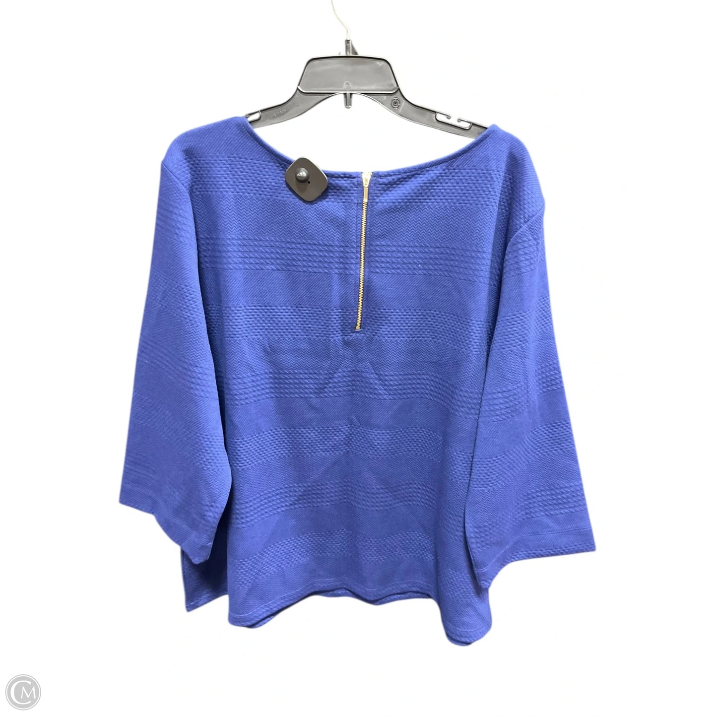 Top 3/4 Sleeve By Chicos In Blue, Size: Xxl