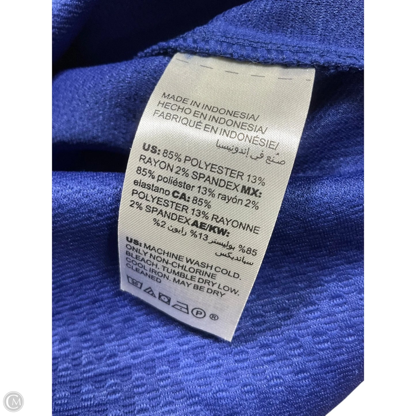Top 3/4 Sleeve By Chicos In Blue, Size: Xxl