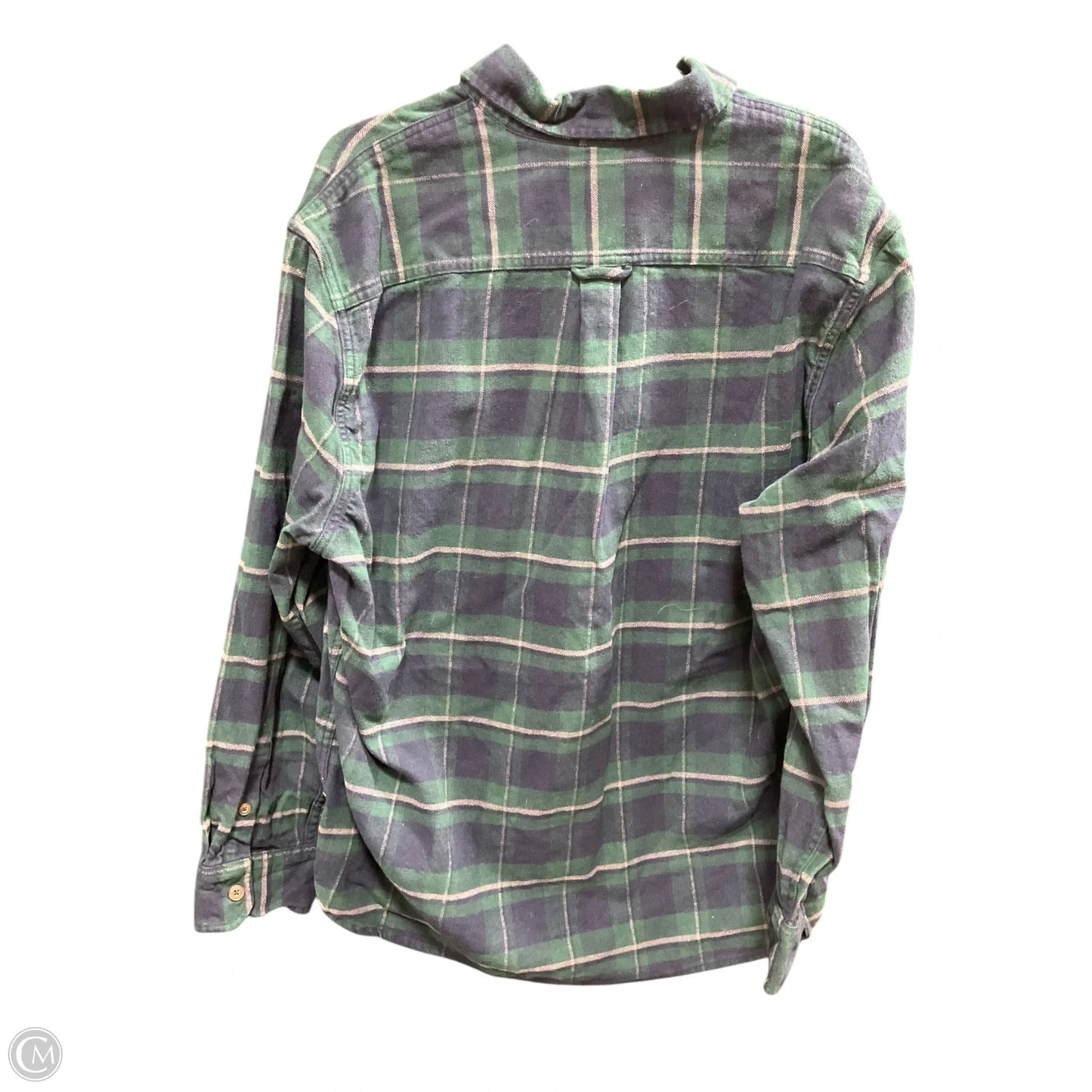 Blouse Long Sleeve By Jachs Girlfirend In Blue & Green, Size: Xl